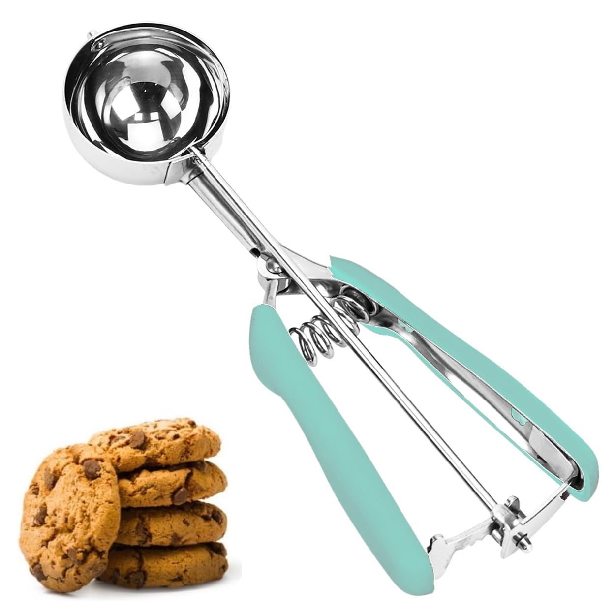Cookie Scoop, 18/8 Stainless Steel Scooper, #20/ 3 Tbsp, Mint