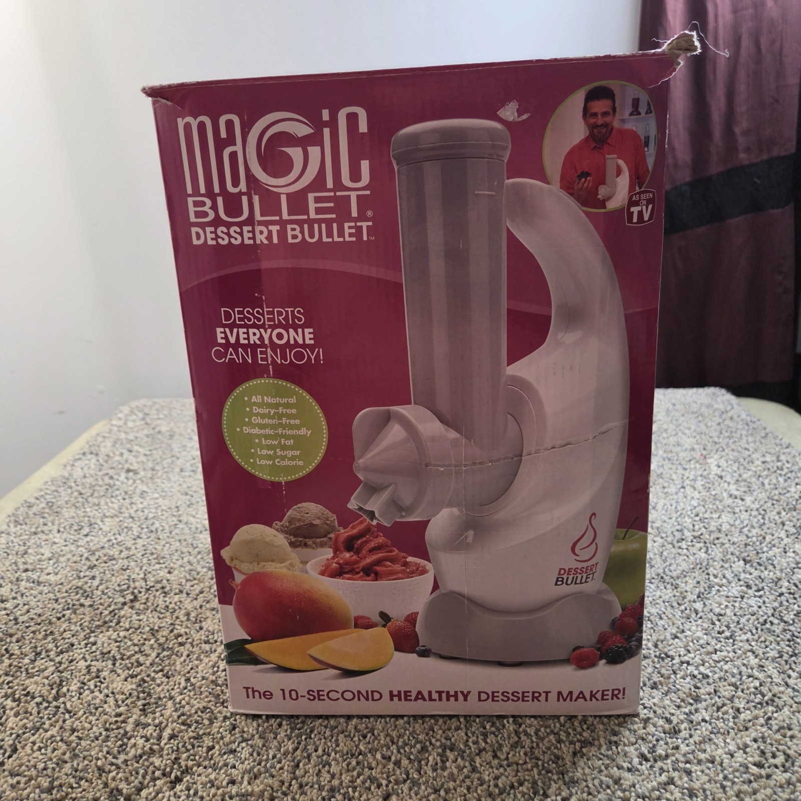 Magic Bullet Dessert Bullet White Frozen Fruit Healthy Dessert NEW In BOX