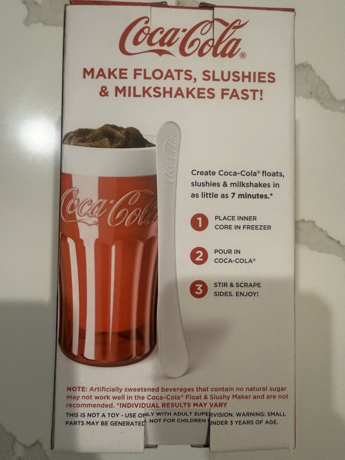 Coca-Cola Float & Slushy Maker Retro Make and Serve Cup/ Freezer Core