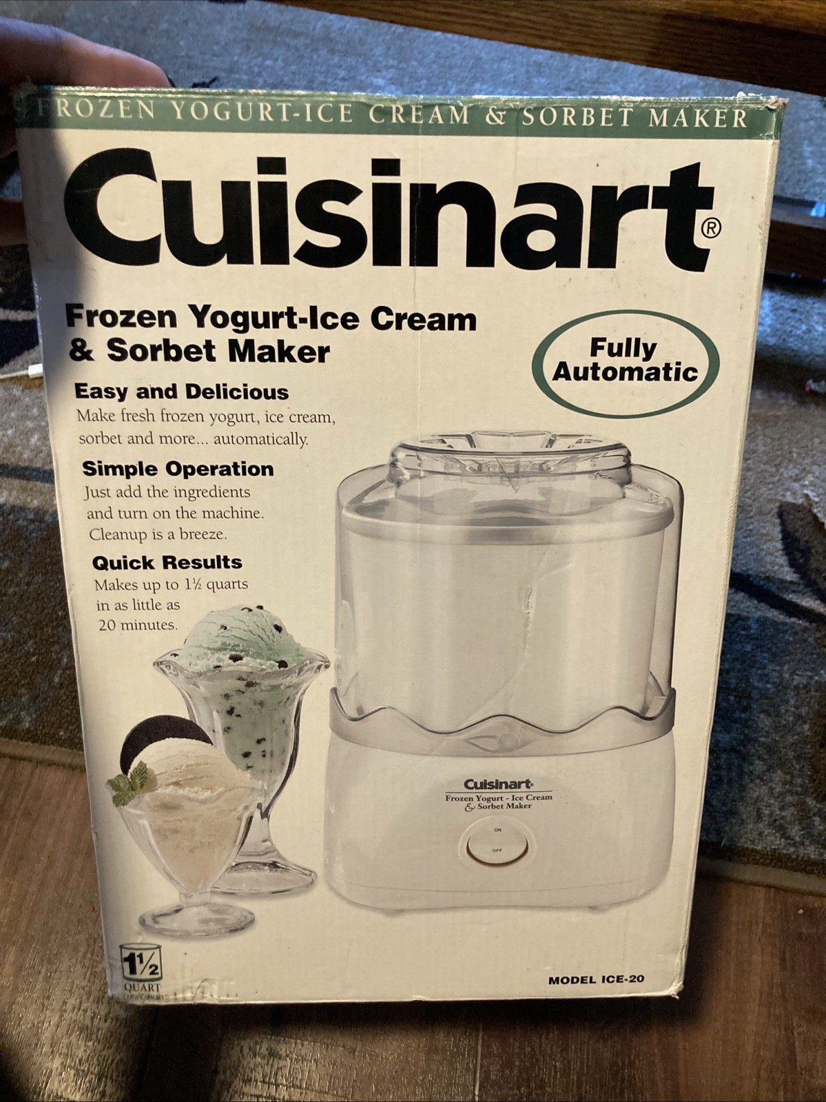 Cuisinart Frozen Yogurt Ice Cream Sorbet Maker Fully Automatic Ice-20