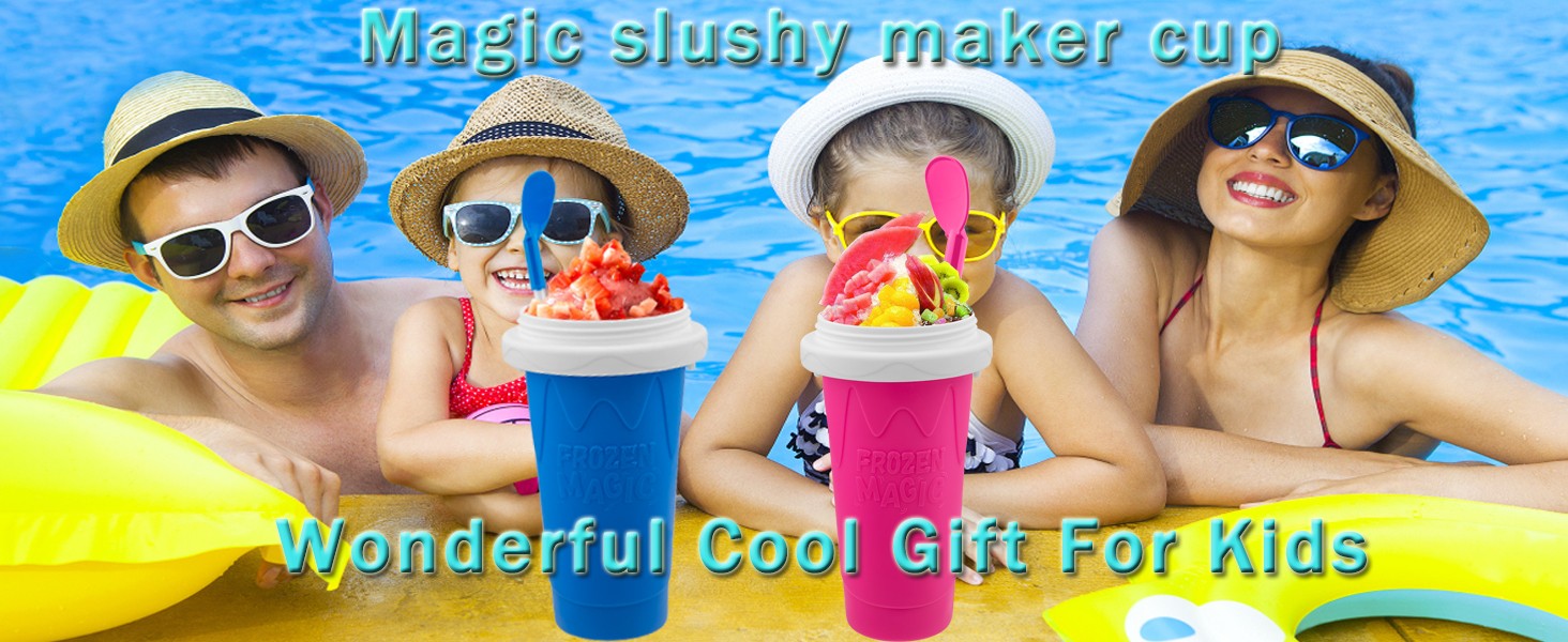 Slushie Maker Cups, Magic Quick Frozen Smoothies Cup for Homemade Milk Shake Ice