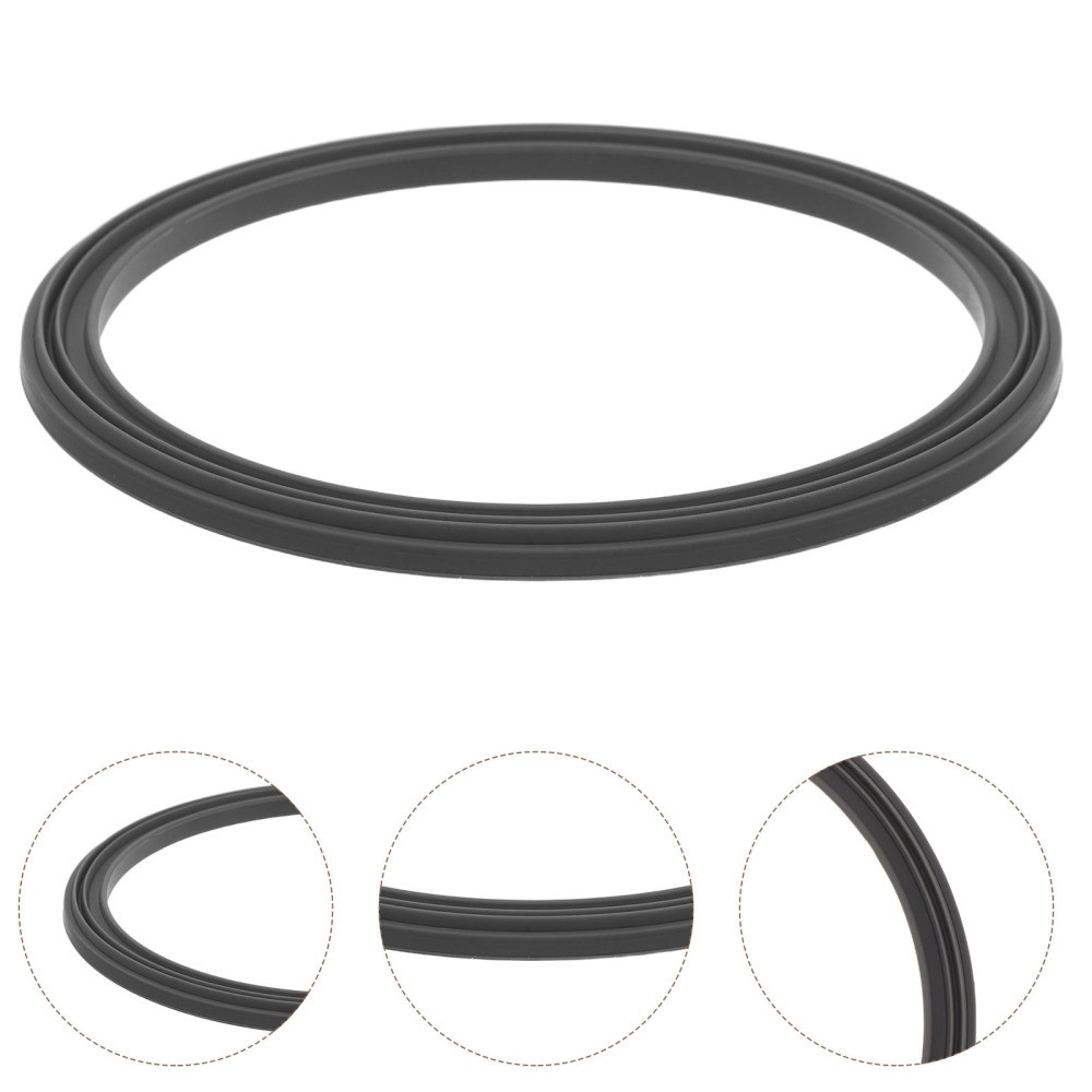 2Pcs Replacement Silicone Gasket Seal for Ice Cream Maker Leakproof Dark Grey