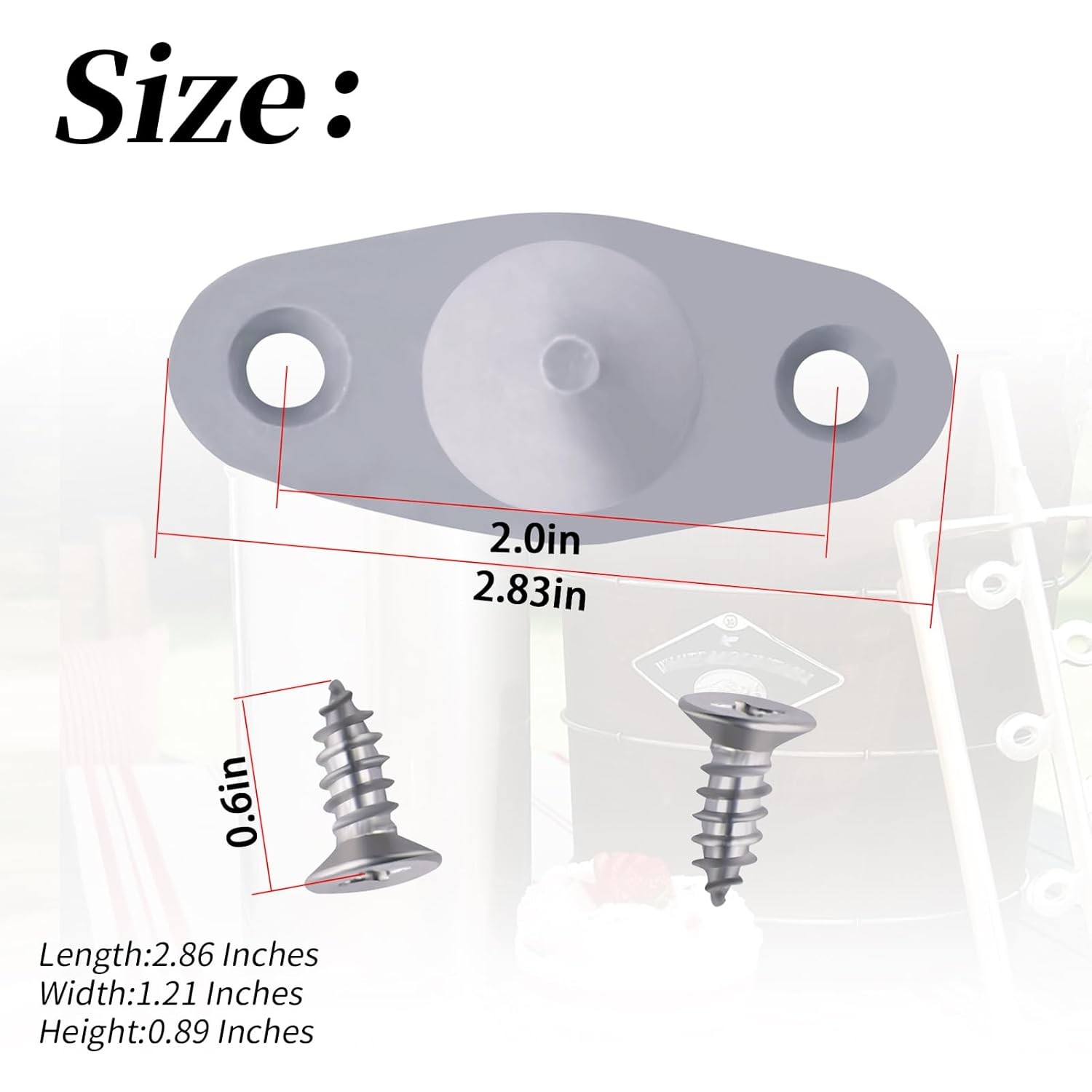 Replacement Tub Center Part Fits White Mountain Ice Cream Freezers – w/Screws