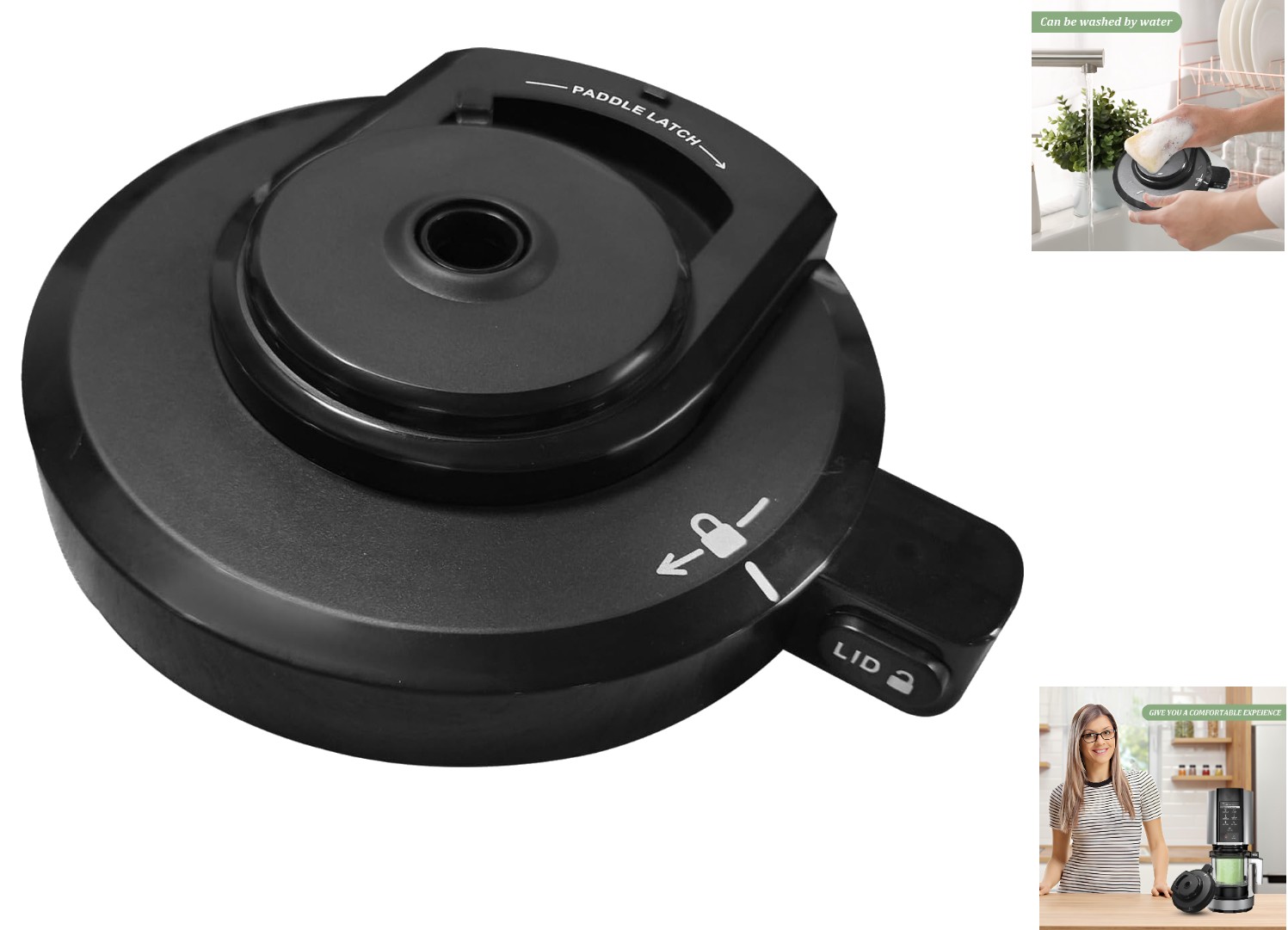 Outer Bowl Lid Replacement for The Ninja Nc301 Model Ice Cream Maker (No Paddle)