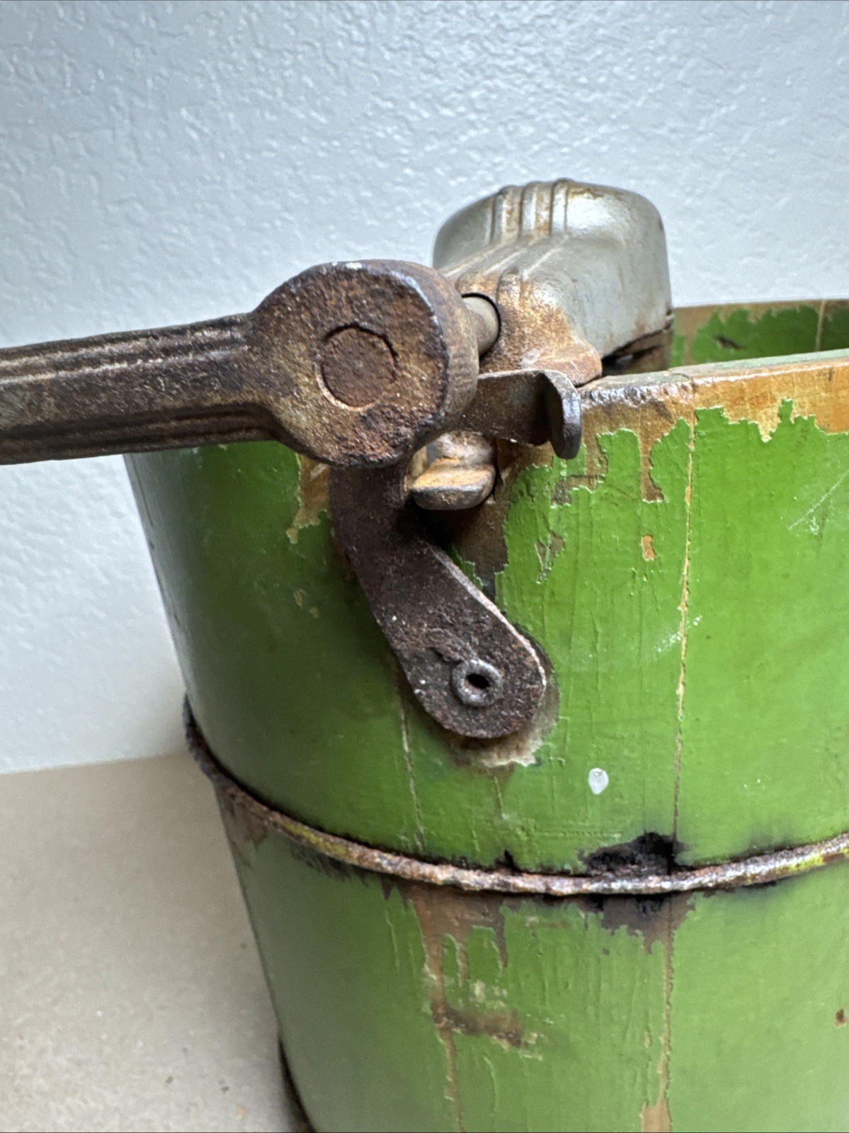 Antique Hand Crank Ice Cream Maker.