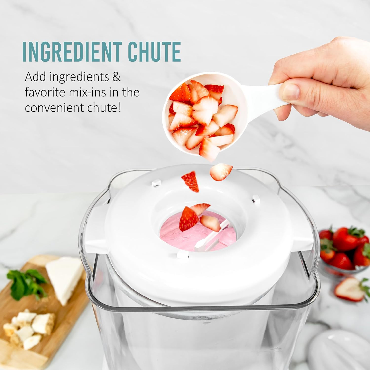 Electric Ice Cream Maker with 2-Qt Double Insulated Gel Canister & Stainless Ste