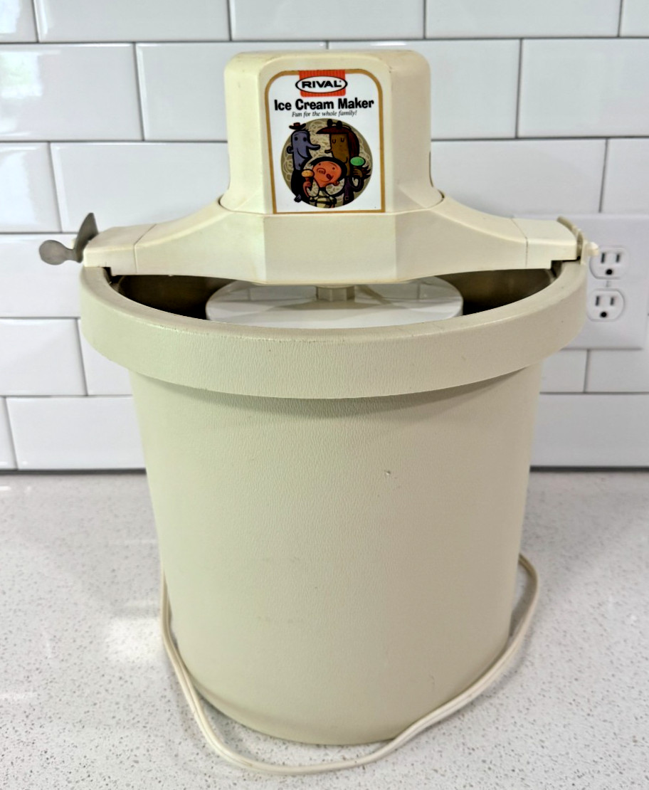 Vintage Rival Electric Ice Cream Maker Model 8401 – complete, works great!