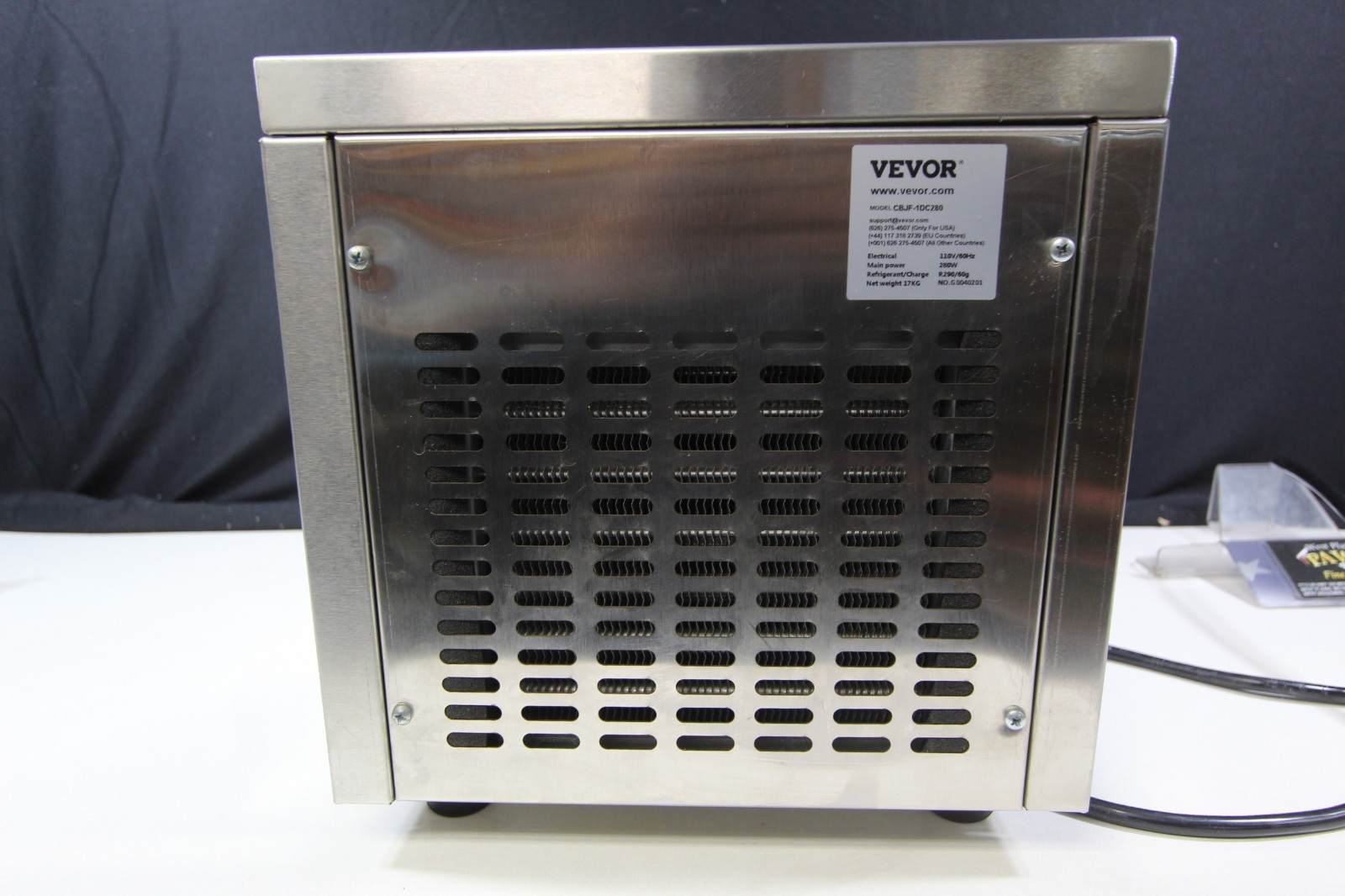 VEVOR CBJF-1DC280 FRIED ICE CREAM ROLL MACHINE 11X9.5 WORKING AREA(04LE26CA)