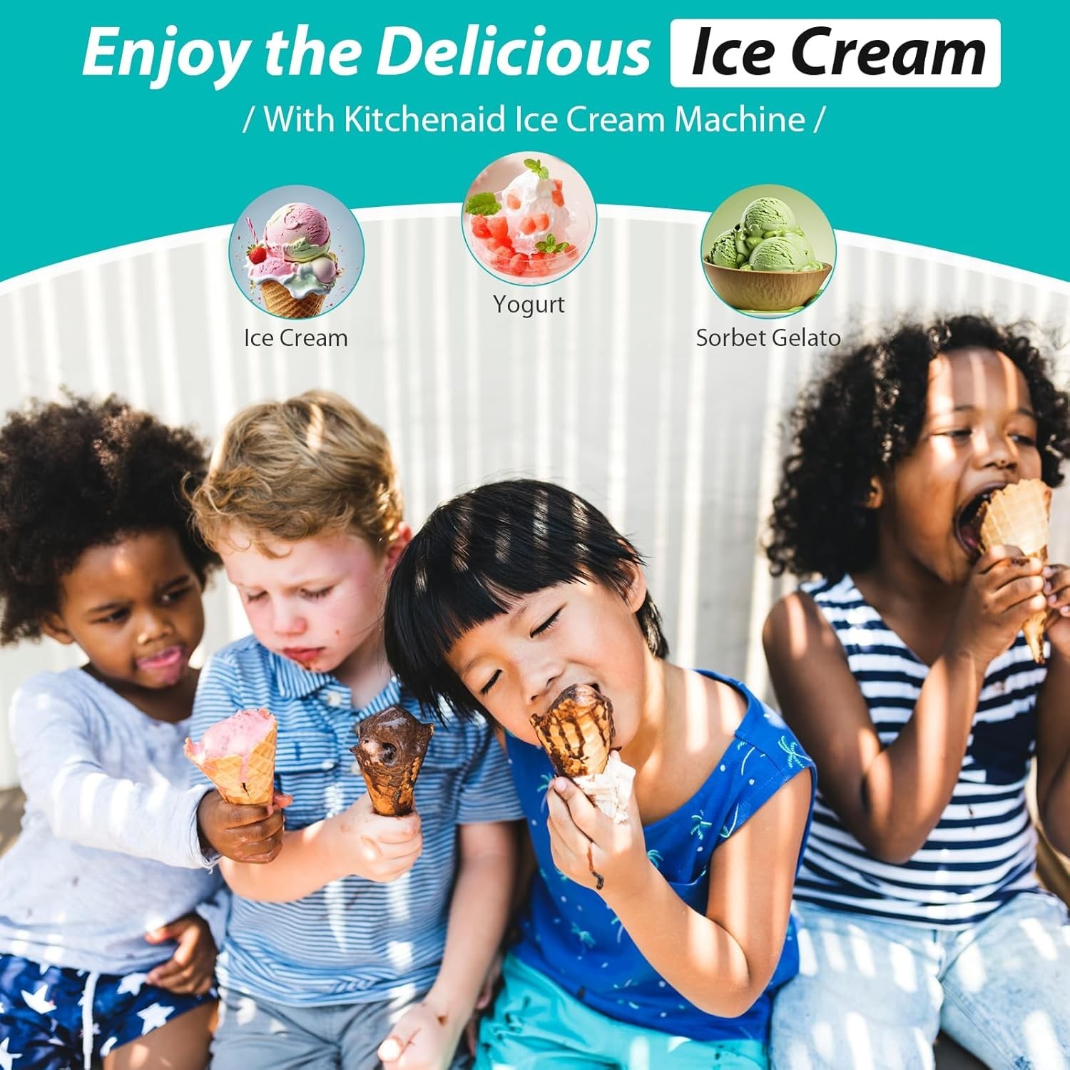 Ice Cream Maker Attachment for KitchenAid Stand Mixer,Ice Cream Bowl Compatible