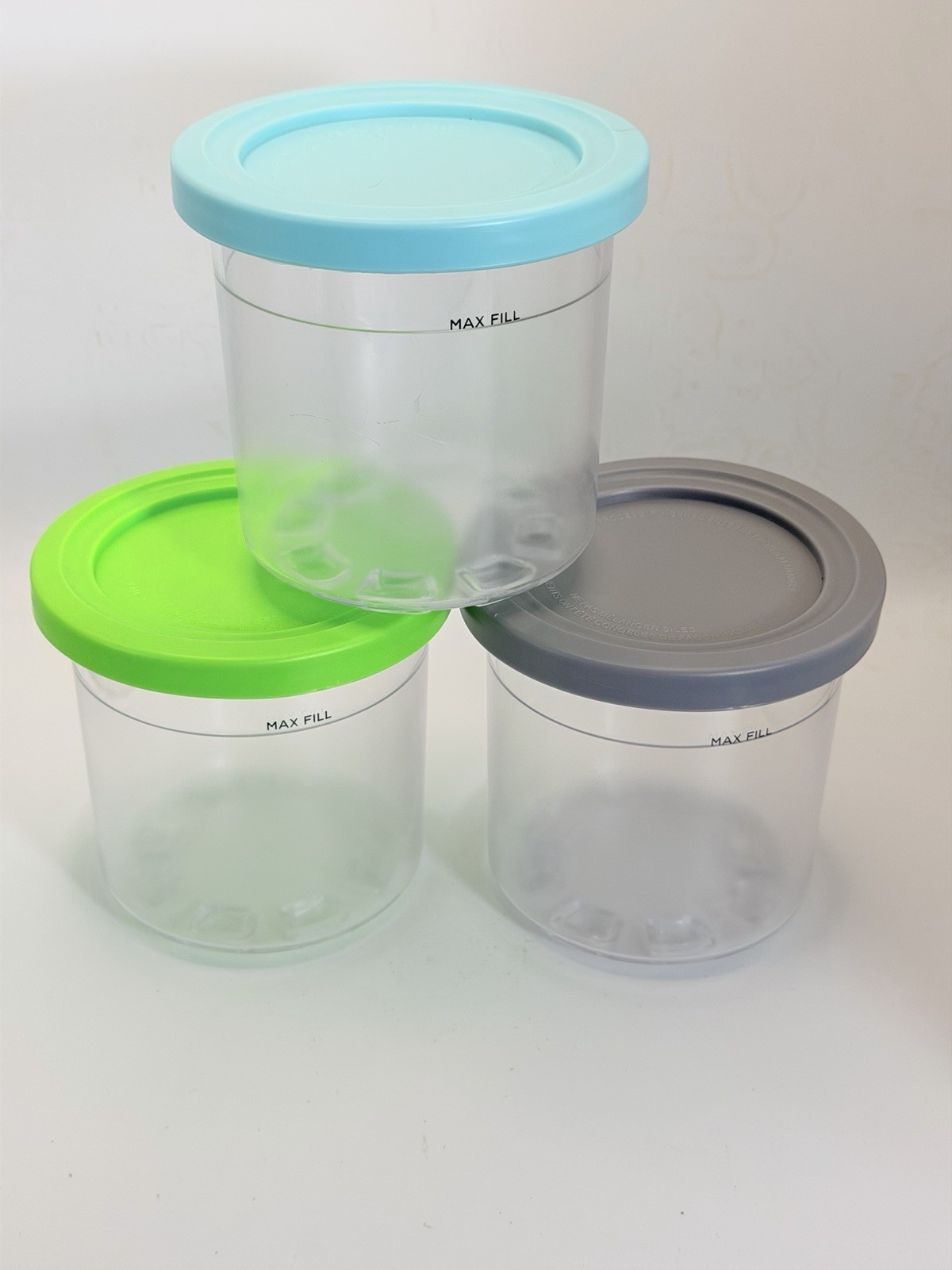 3 Pack Ninja CREAMi Replacement Pints With Lids For NC301, NC300 & NC299 Series