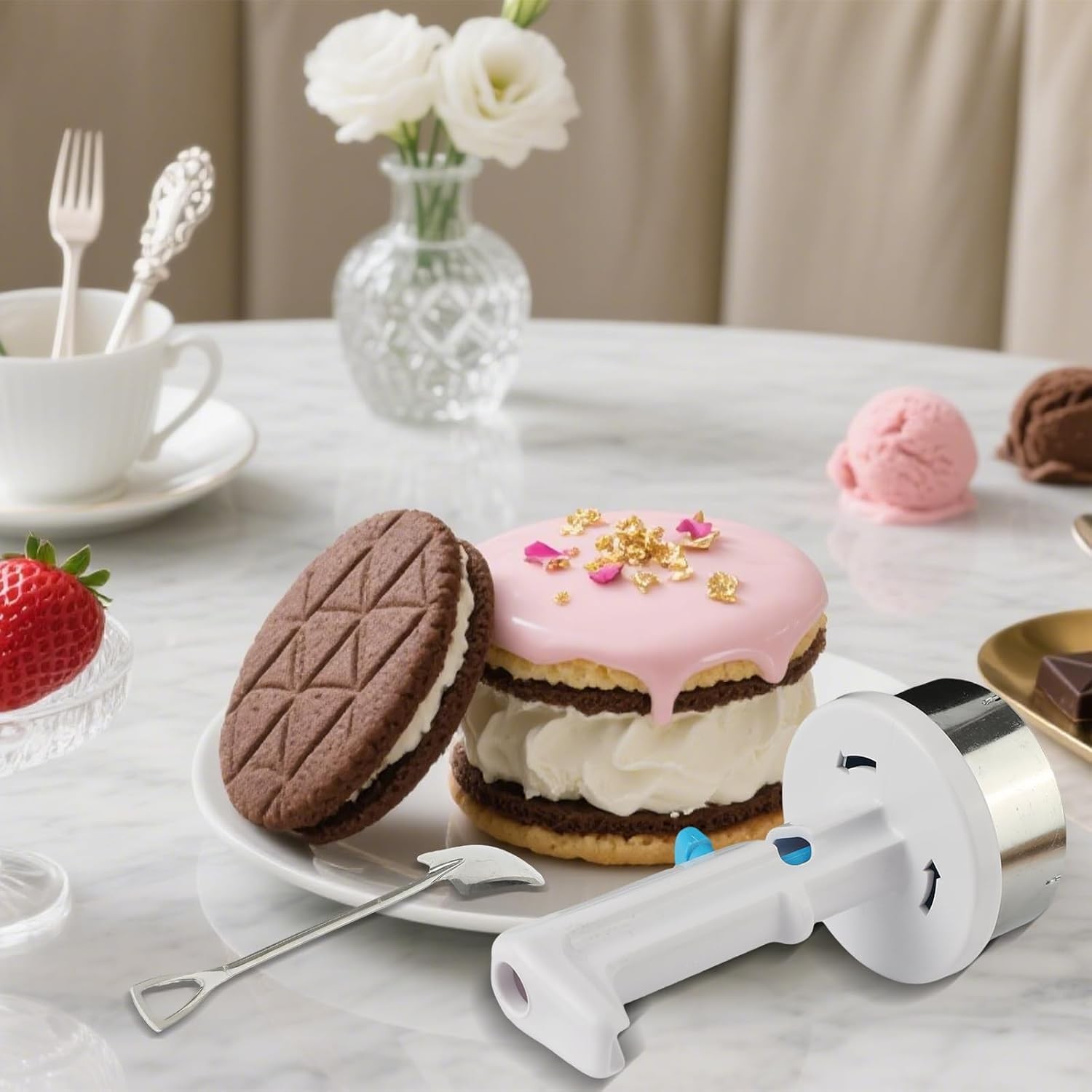 Ice Cream Sandwich Maker Tool, Stainless Steel Ice Cream Sandwich Maker |