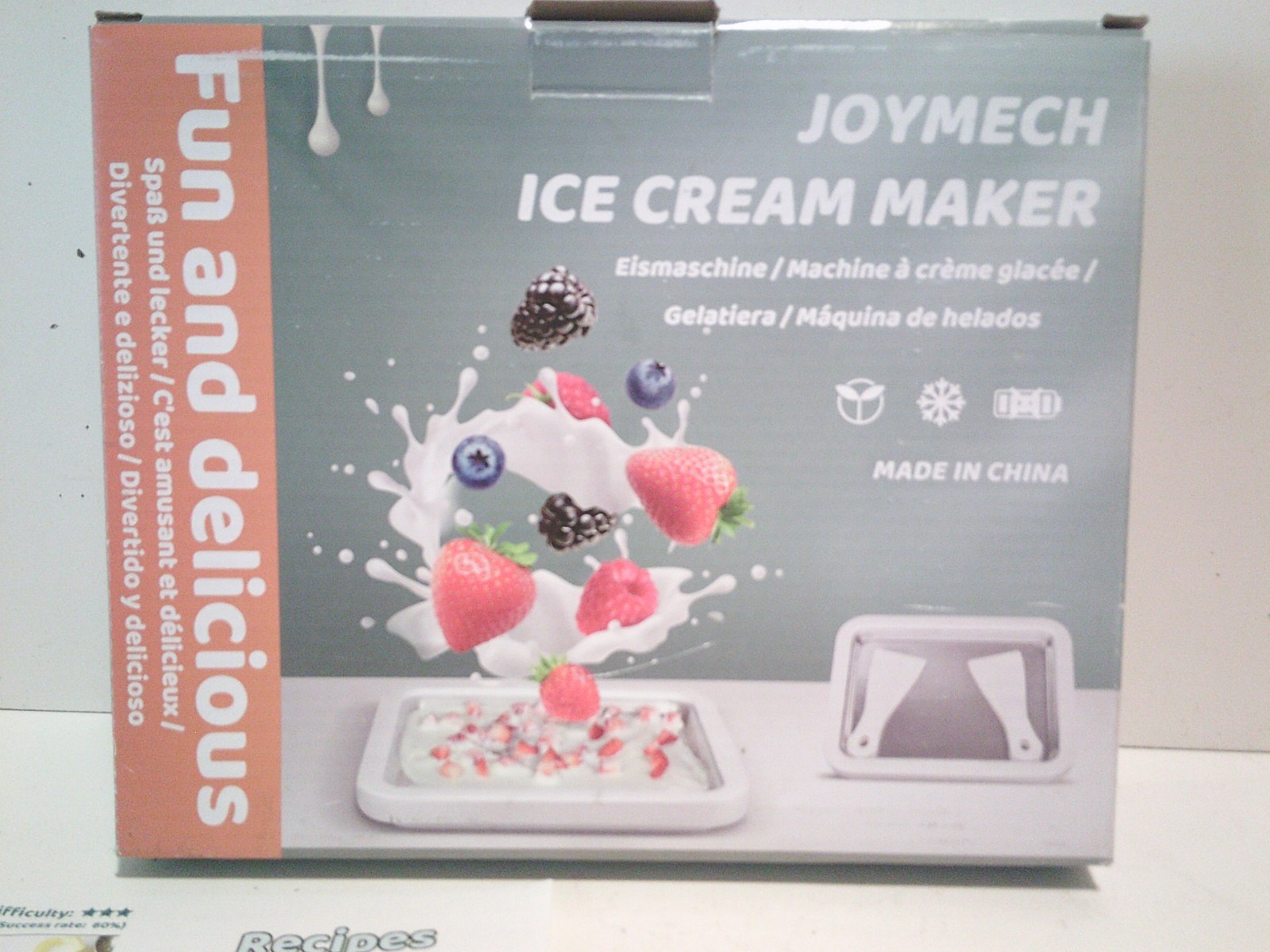 NEW JOYMECH Ice Cream / Yogurt / Sorbet Roll Maker FREE SHIPPING