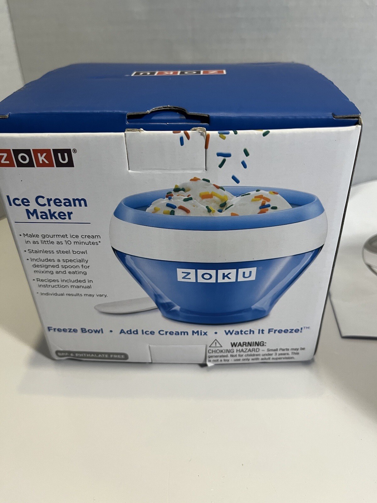 Zoku Ice Cream, Sorbet, Gelato Maker. Makes Ice cream In 10 Minutes!!!! Blue