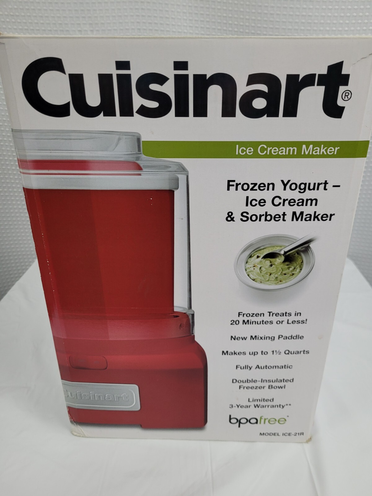 Cuisinart Automatic Frozen Yogurt, Ice Cream, and Sorbet Maker Red