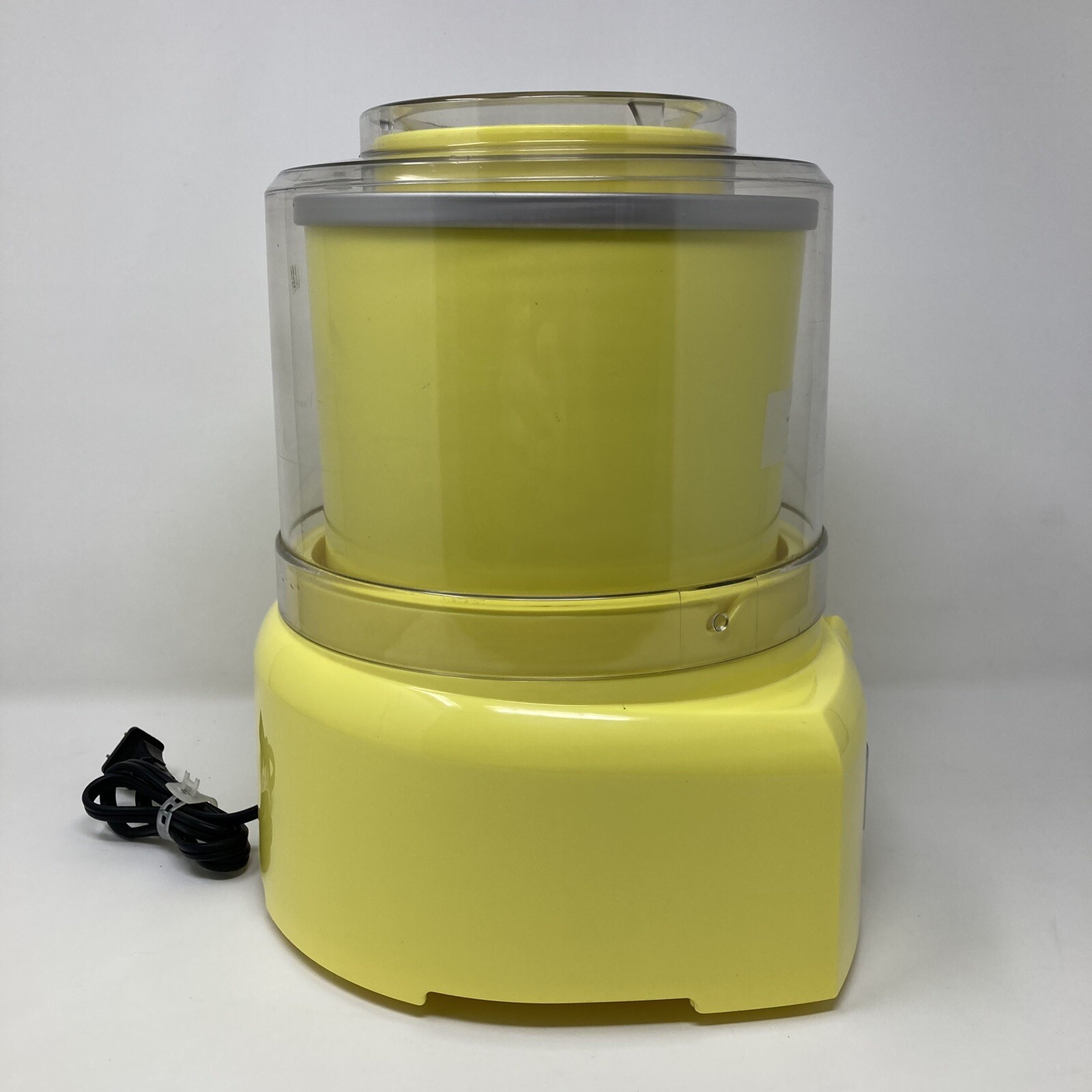 Cuisinart 1.5 Quart Frozen Yogurt Ice Cream & Sorbet Maker Yellow ✅WORKS *READ*