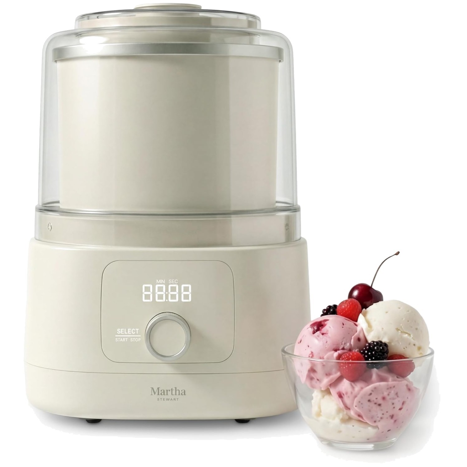Kitchen Electric Ice Cream Machine: Easy Clean, LED Display
