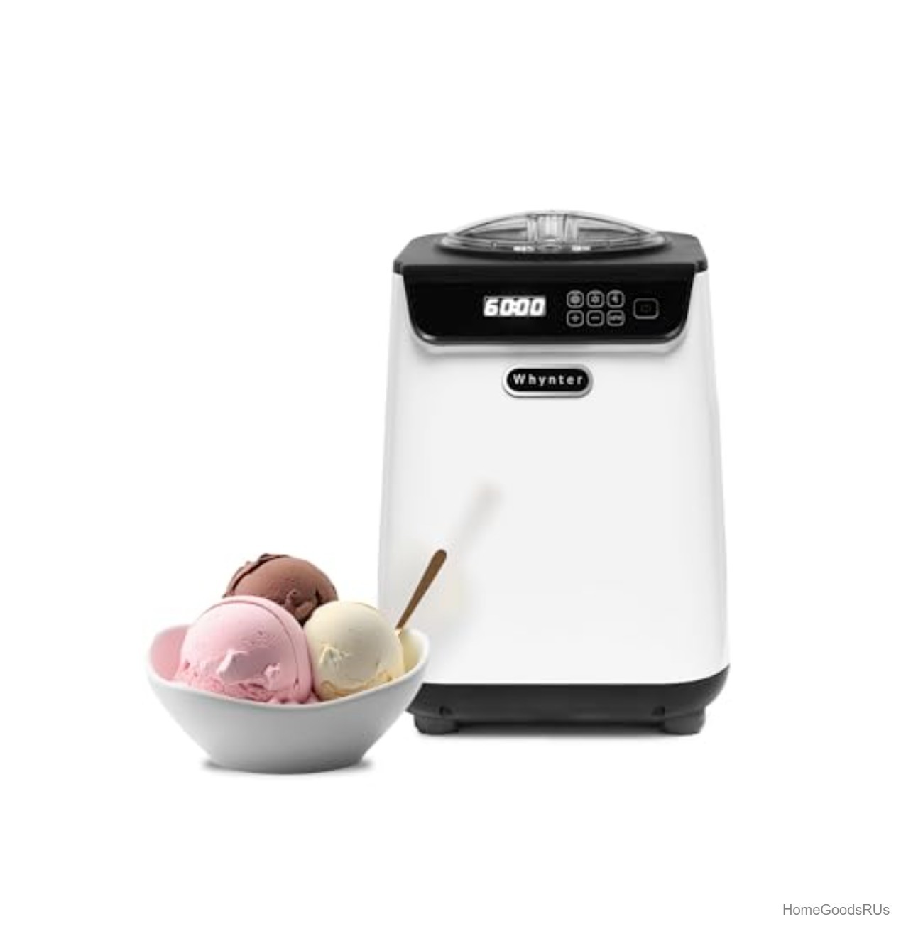 Automatic Ice Cream Maker 1.28 Quart Built-in Compressor LCD Display Timer No