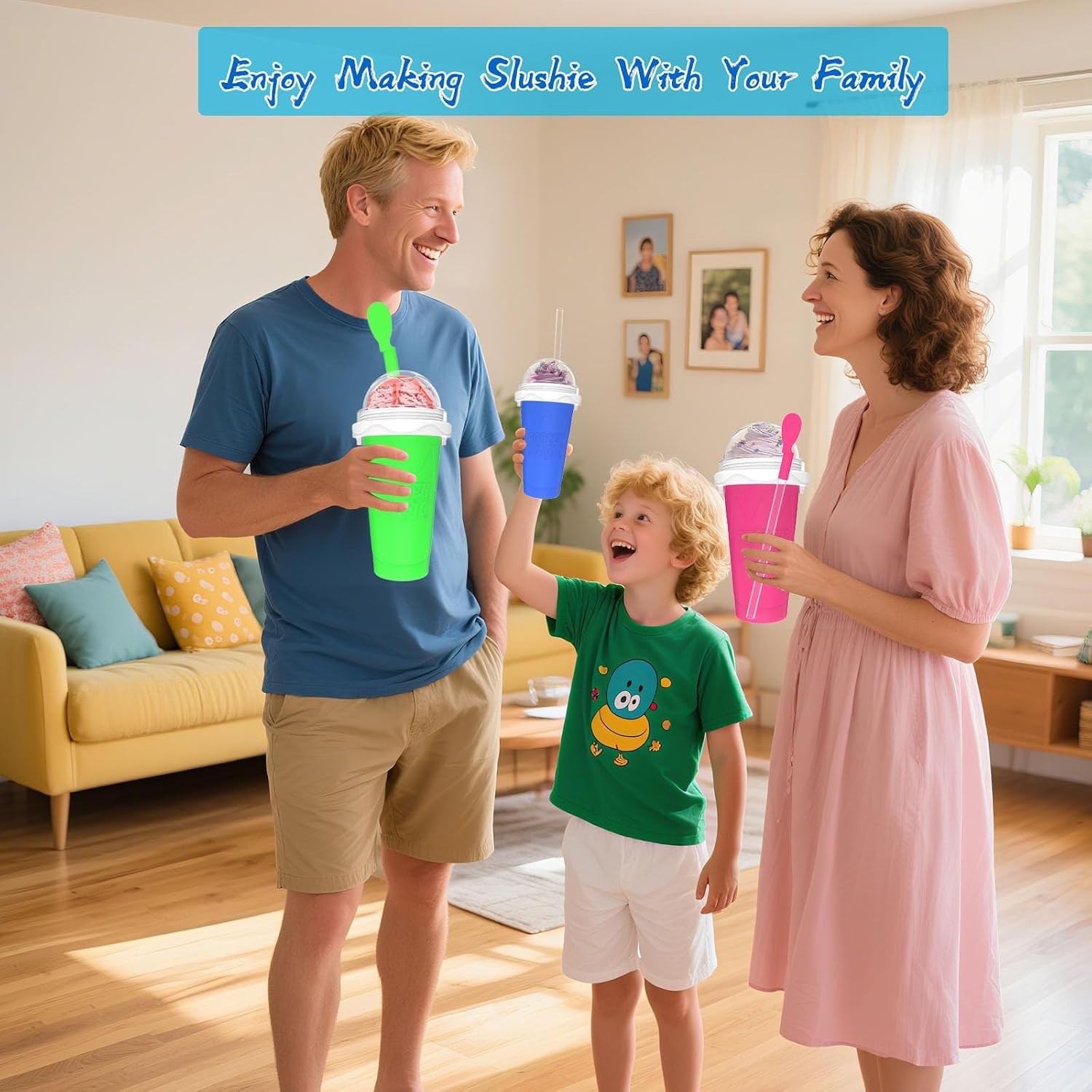 Magic Slushy Maker Cups – 3PCS Food-Grade, Freezer Safe & Dishwasher Friendly