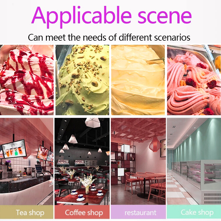 Kolice ETL Commercial Hard Ice Cream Machine Gelato Italin Water Ice Machine