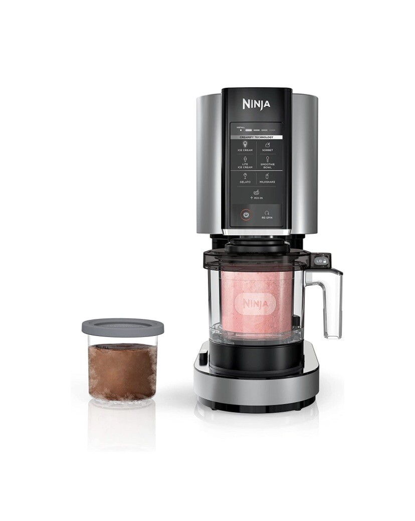Ninja NC301 CREAMi Ice Cream Maker 7 One-Touch Programs 16oz Pints Silver/Black