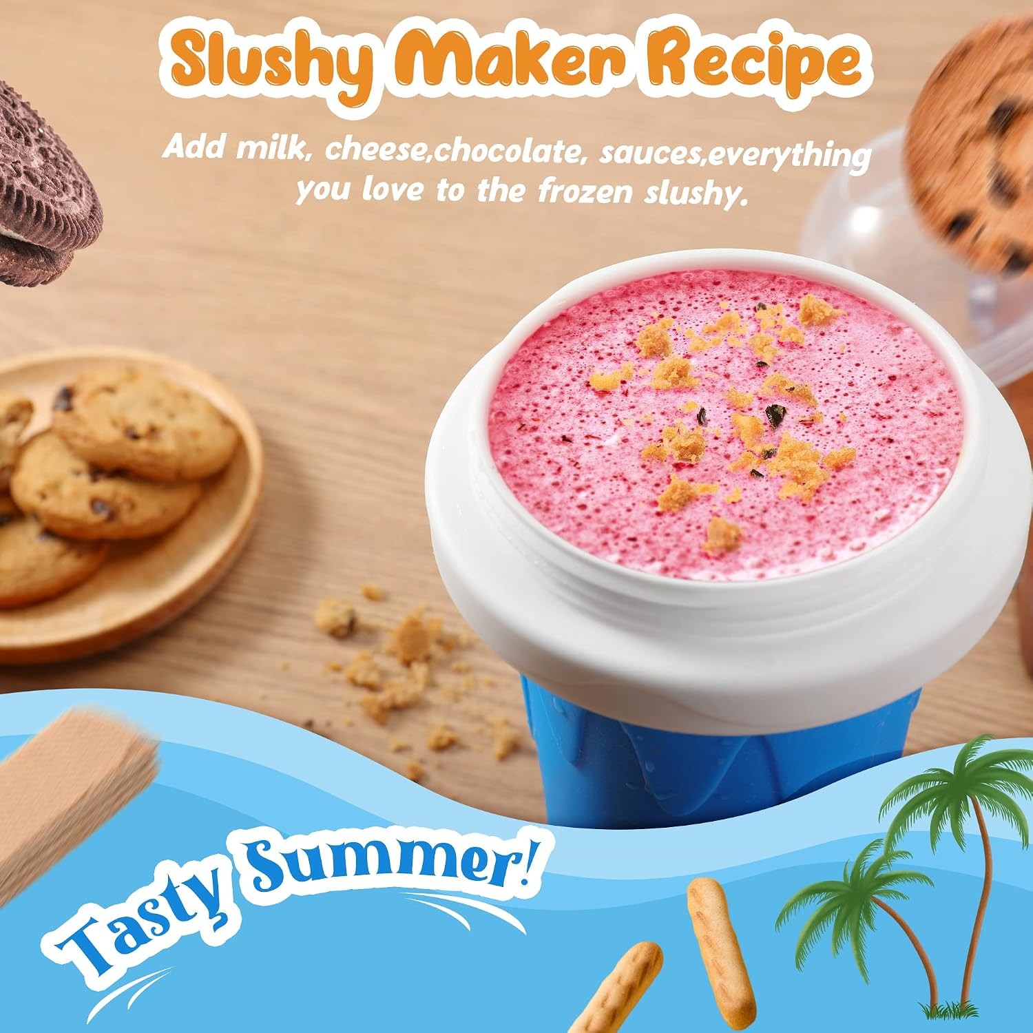 Slushie Maker Cup, Slushy Cups, Ice Cream Make, Cool Stuff Things Gadgets, Gifts