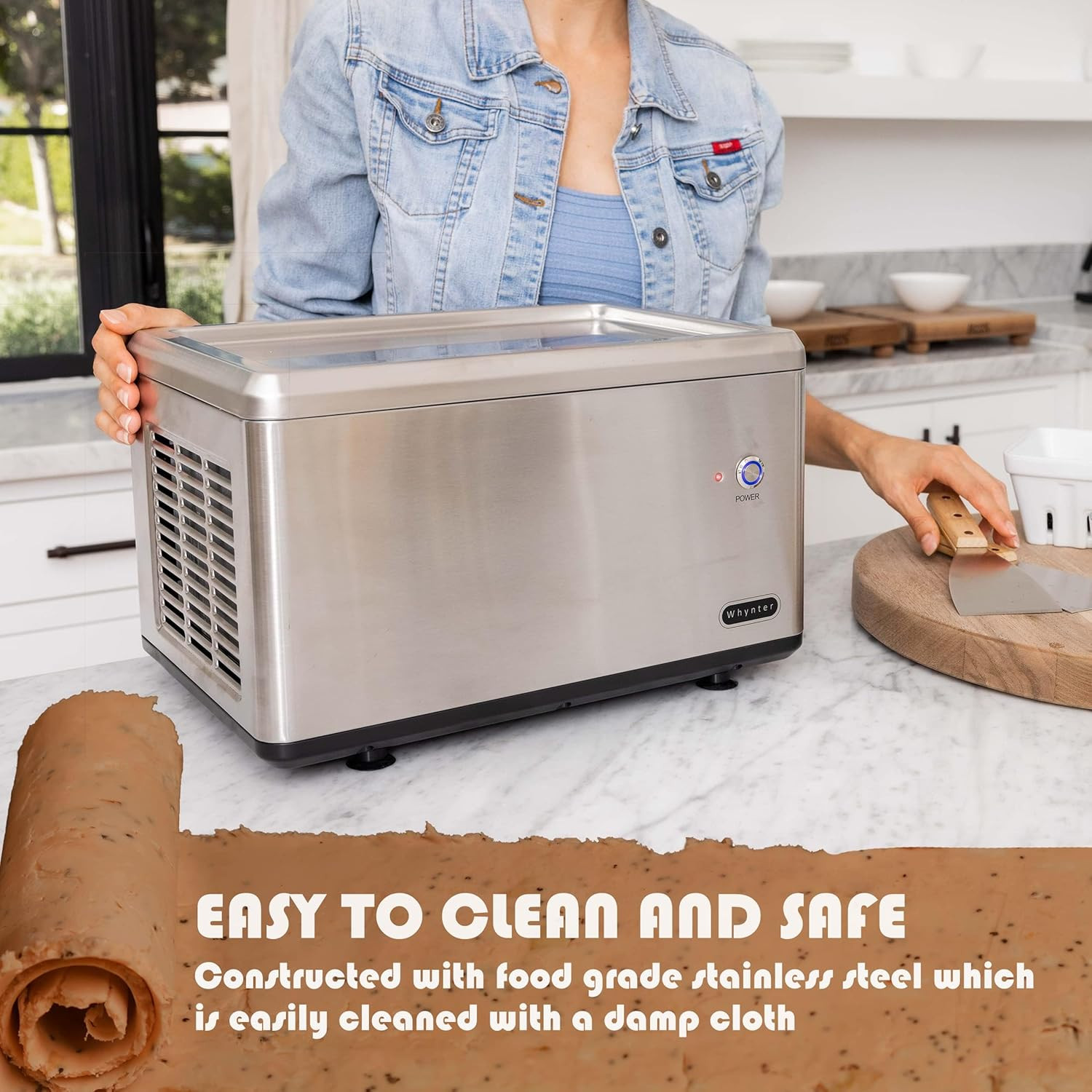Whynter ICR-300SS 0.5-Quart Stainless Steel Rolled Ice Cream Maker with Compress