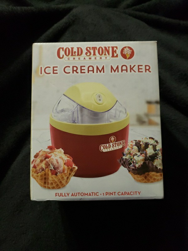 Cold Stone Creamery Fully Automatic 1 Pint Ice Cream Maker Red/Yellow