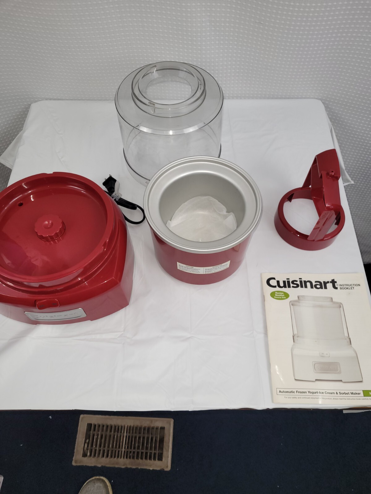 Cuisinart Automatic Frozen Yogurt, Ice Cream, and Sorbet Maker Red