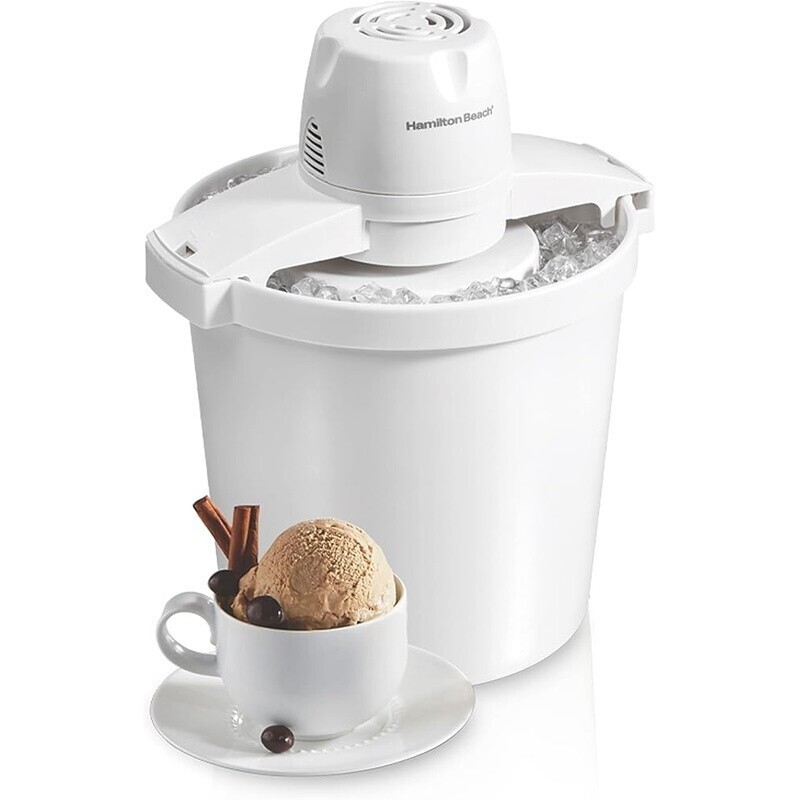 Electric Ice Cream Maker Automatic Frozen Yogurt Sorbet Gelato Machine 4qt Fast