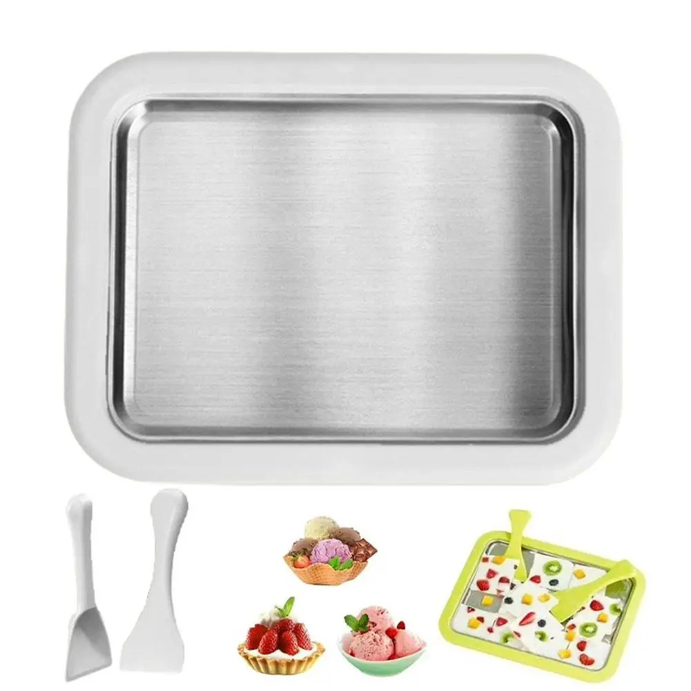Ice Cream Roll Maker Portable Interactive 304 Stainless Steel DIY Sweet Spot Pan