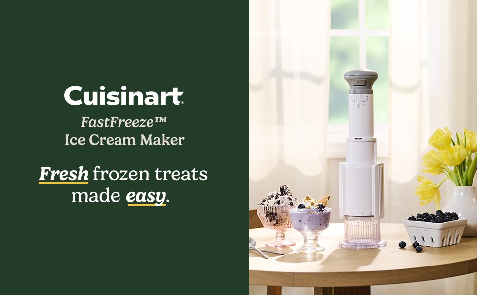 Ice Cream Maker – FastFreeze 5-in-1 Ice Cream, Milkshakes, Slushies, Sorbets
