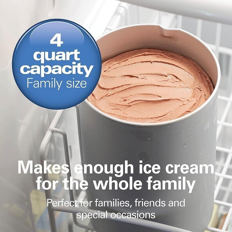 Electric Ice Cream Maker Automatic Frozen Yogurt Sorbet Gelato Machine 4qt Fast