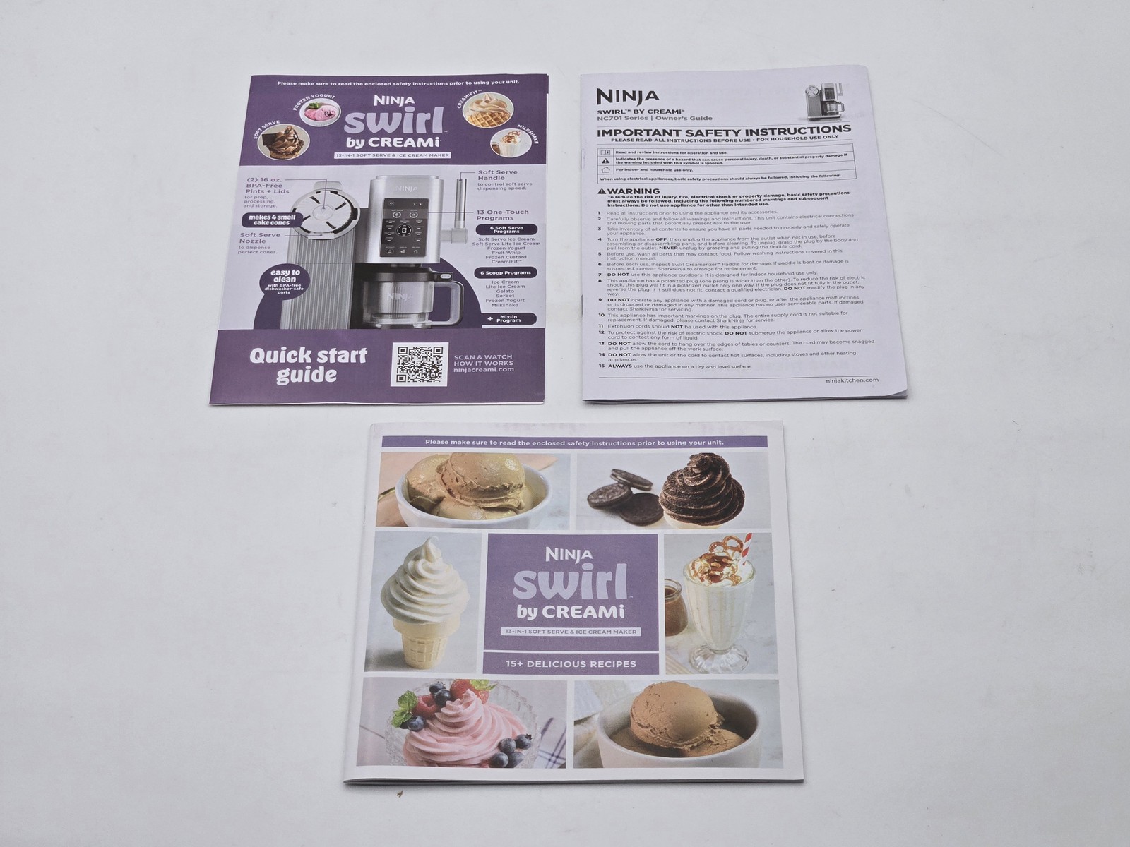 Ninja Swirl by CREAMi NC701 13-in-1 Soft Serve Ice Cream Maker, New