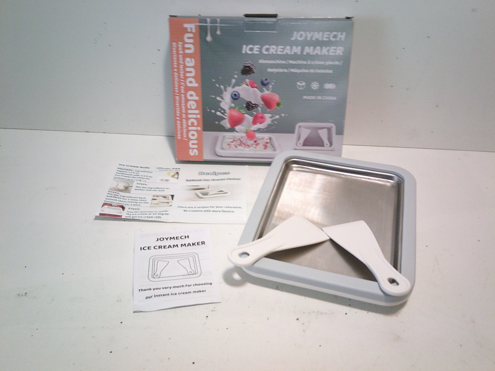 NEW JOYMECH Ice Cream / Yogurt / Sorbet Roll Maker FREE SHIPPING