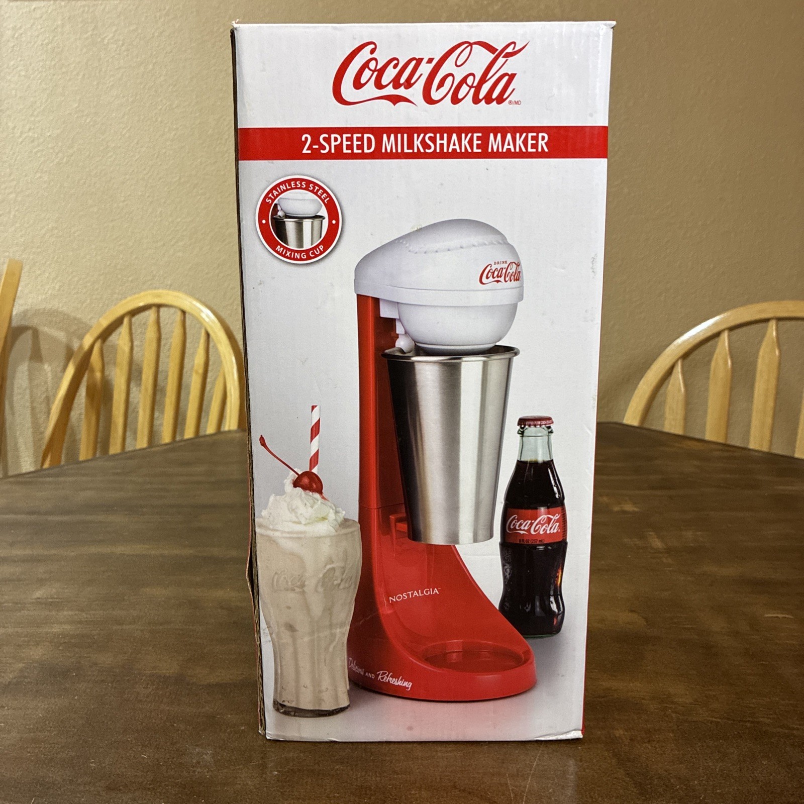 Coca-Cola Nostalgia 2 Speed Milkshake Maker, New Open Box