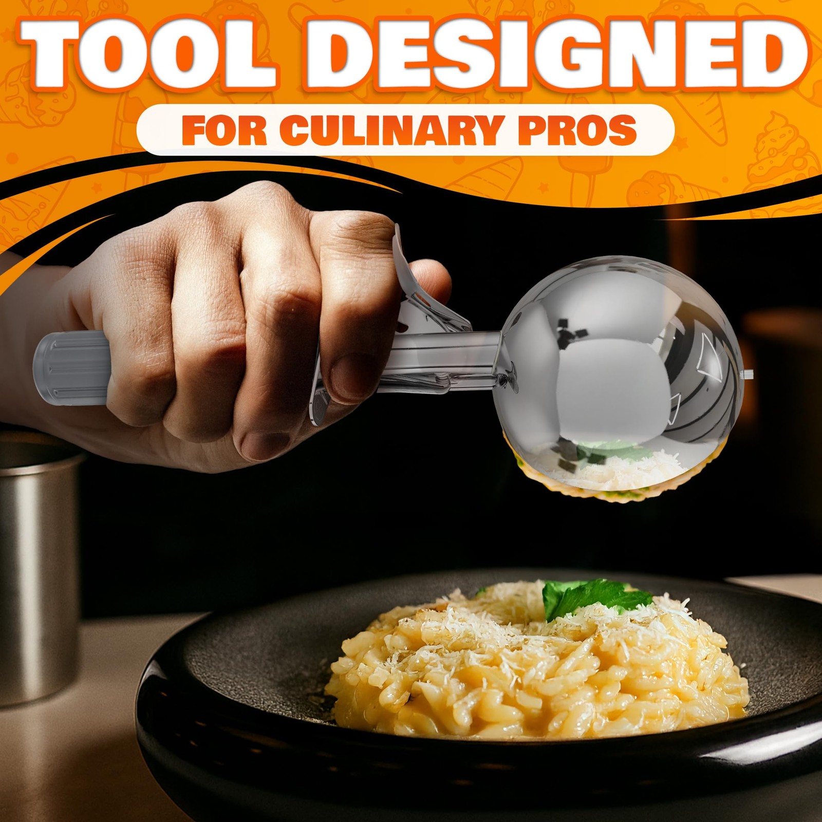 4 oz Large Ice Cream Scoop with Trigger Release #8 – Stainless 4 oz, Gray