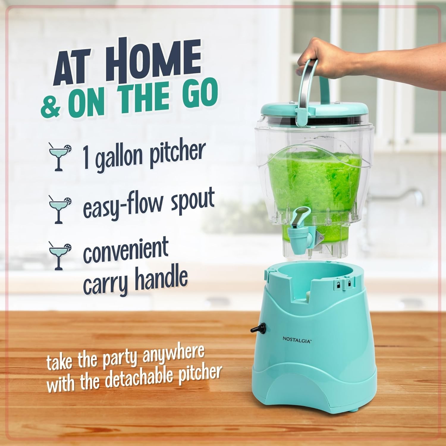 Frozen Drink Maker and Margarita Machine for Home – 128-Ounce Slushy Maker wi…
