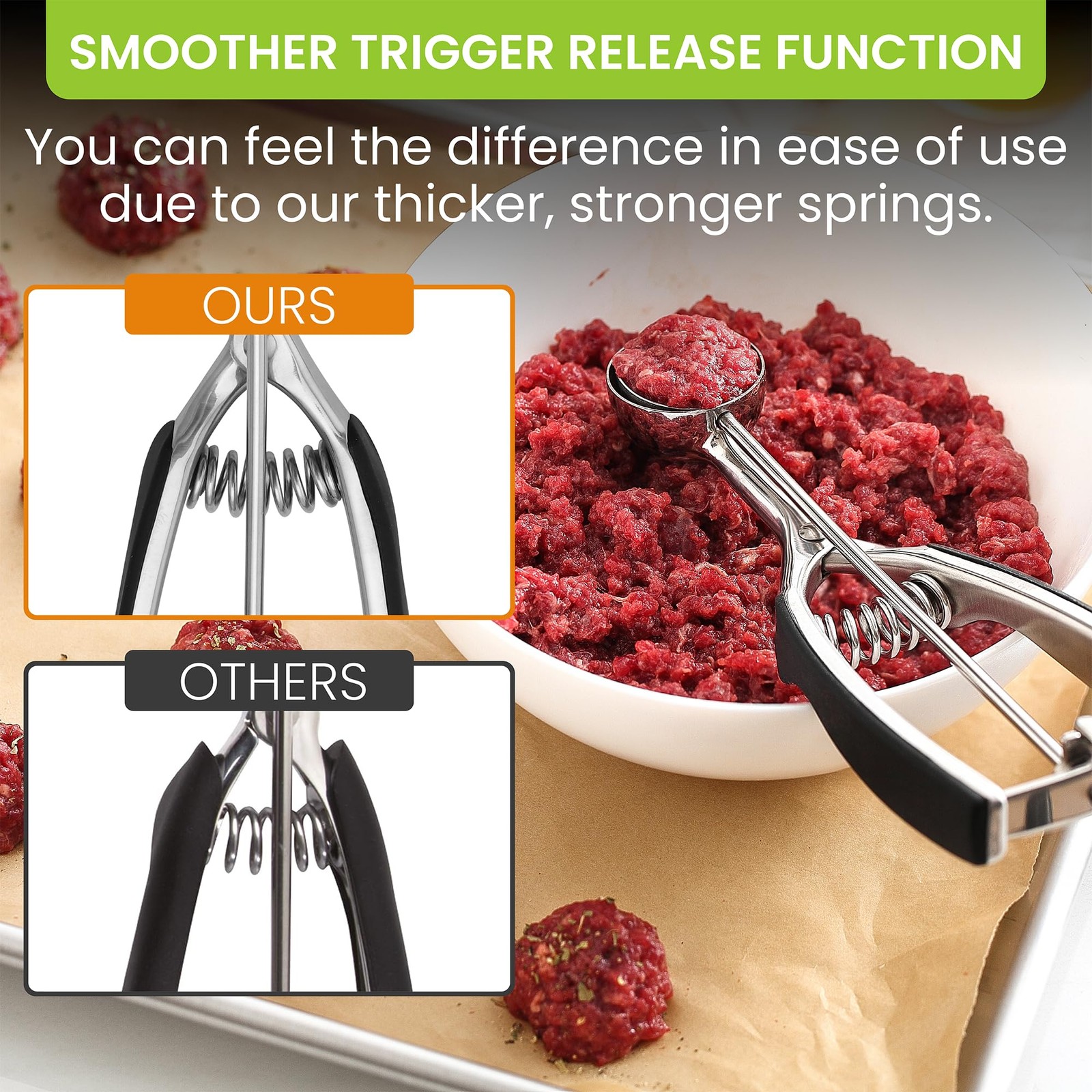 Spring Chef Small 1 Tablespoon Stainless Steel #60 – – 1 Tbsp, Black