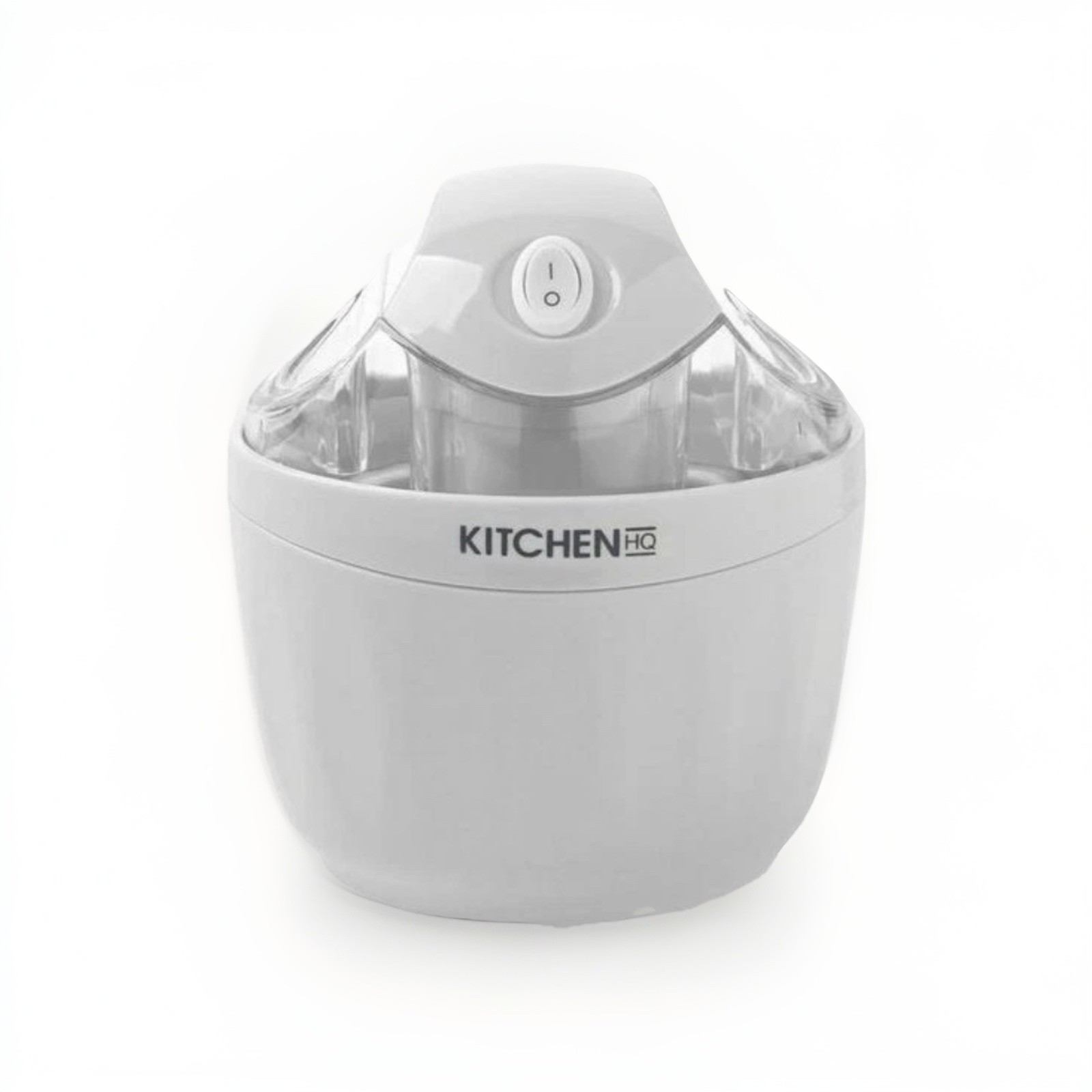 Kitchen HQ Pint Ice Cream Maker – White – Brand Cone Shaped Bowls & Spoons New