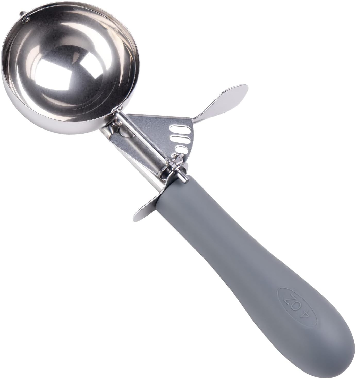 Fayomir 4 OZ Scoop, #8 Disher, Large Ice Cream Scoop with Trigger, Muffin Scoop,