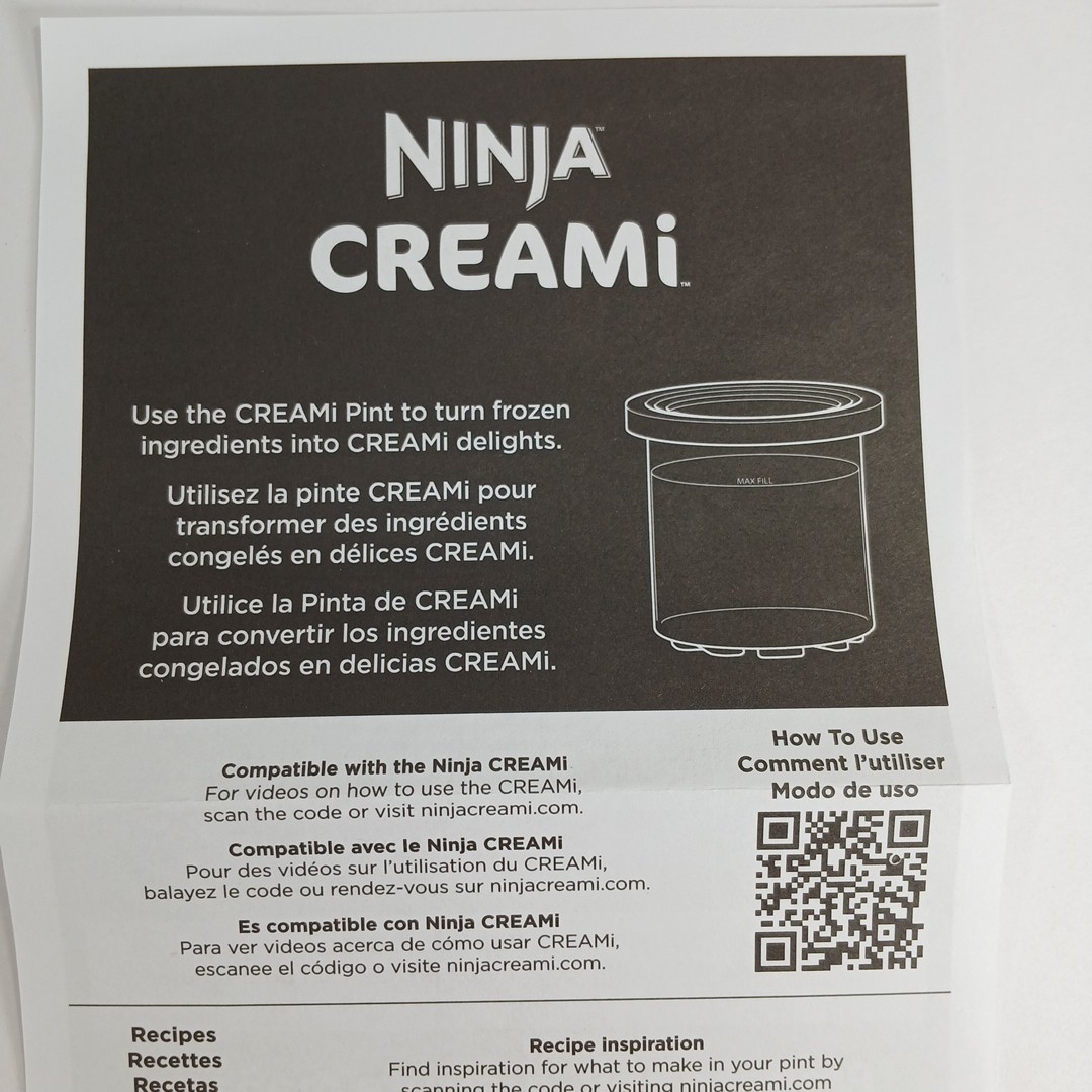 Ninja CREAMi Pints & Lids 2 CREAMi Pints with Lime and Aqua Lids