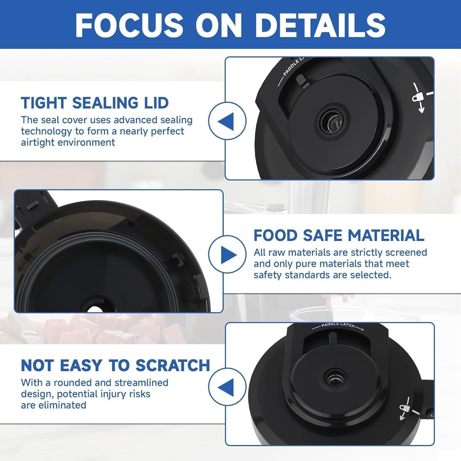 Outer Bowl Lid & 301 Paddle for Ninja Creami NC299AMZ/NC300/NC301 Series