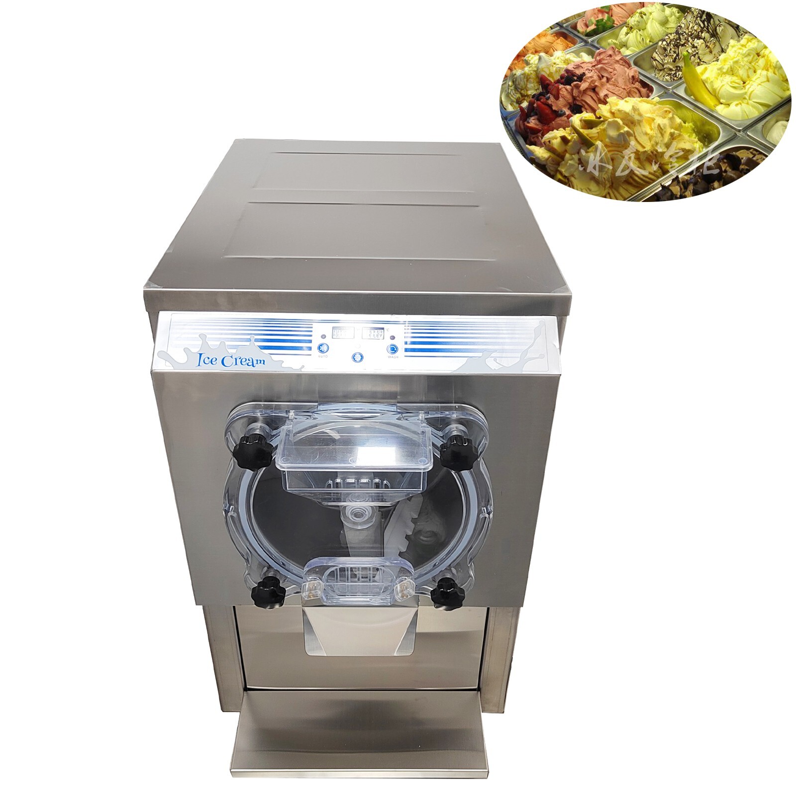 Commercial Hard Serve Ice Cream Machine Frozen Gelato Maker 2hp 18-25L/h 110V
