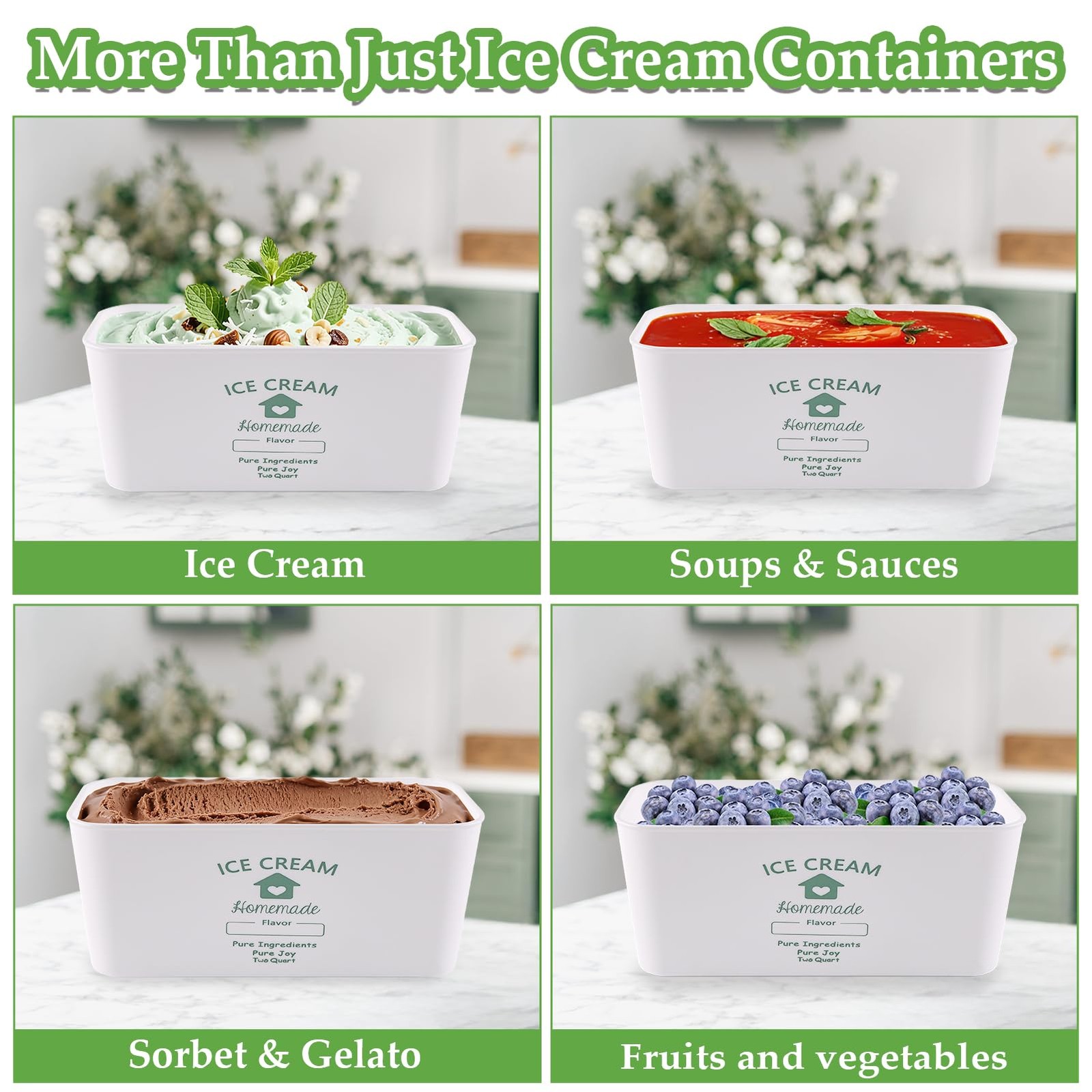 cyrico 2qt Ice Cream Containers 2 Pack