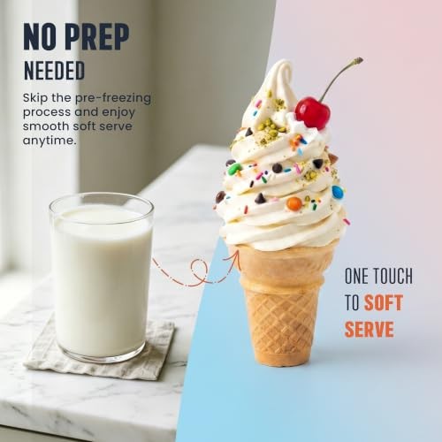 Slushie Machine for Home, 2-in-1 Slushy & Soft Serve Ice Cream Maker with