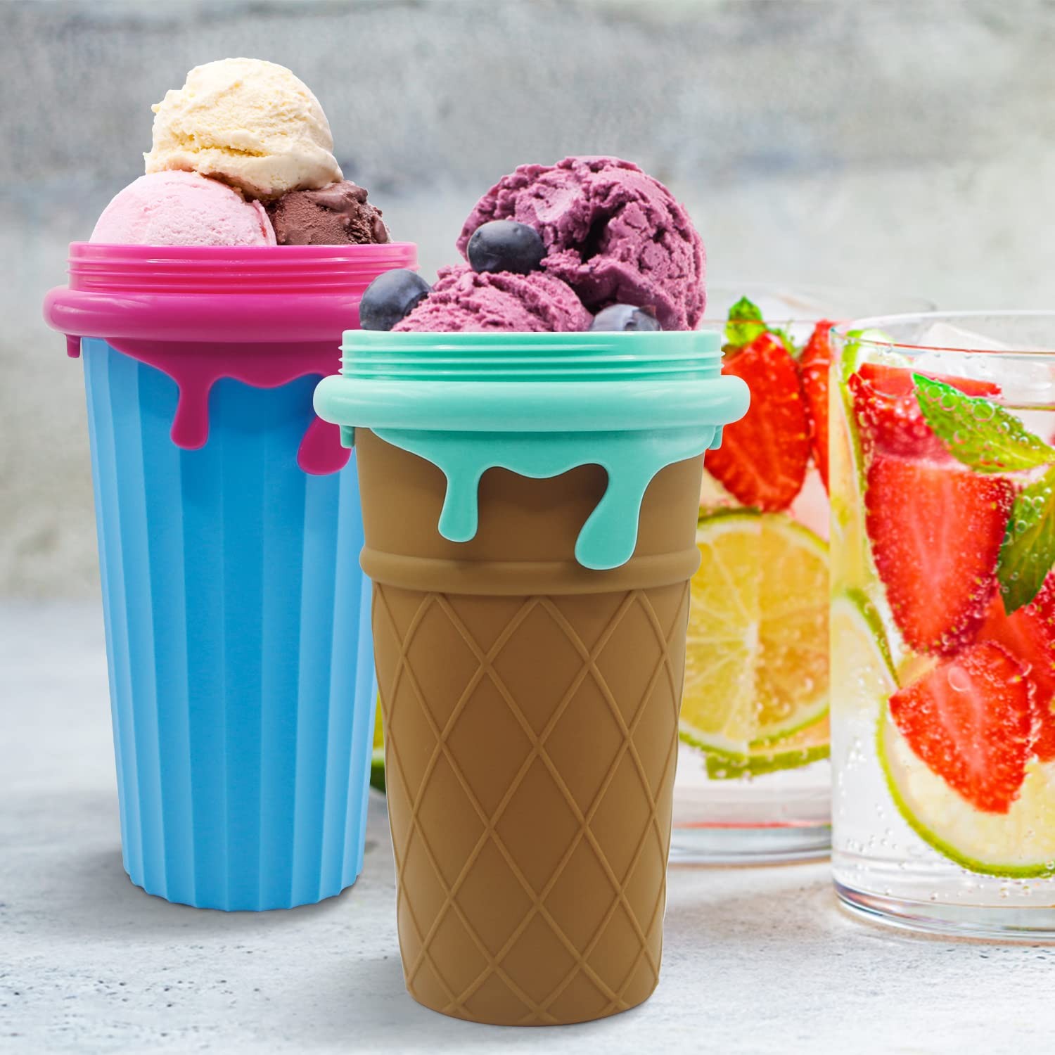 Slushy Cup 500ML Frozen Magic Maker Cooling Cup Freeze Mug Milkshake Smoothie…