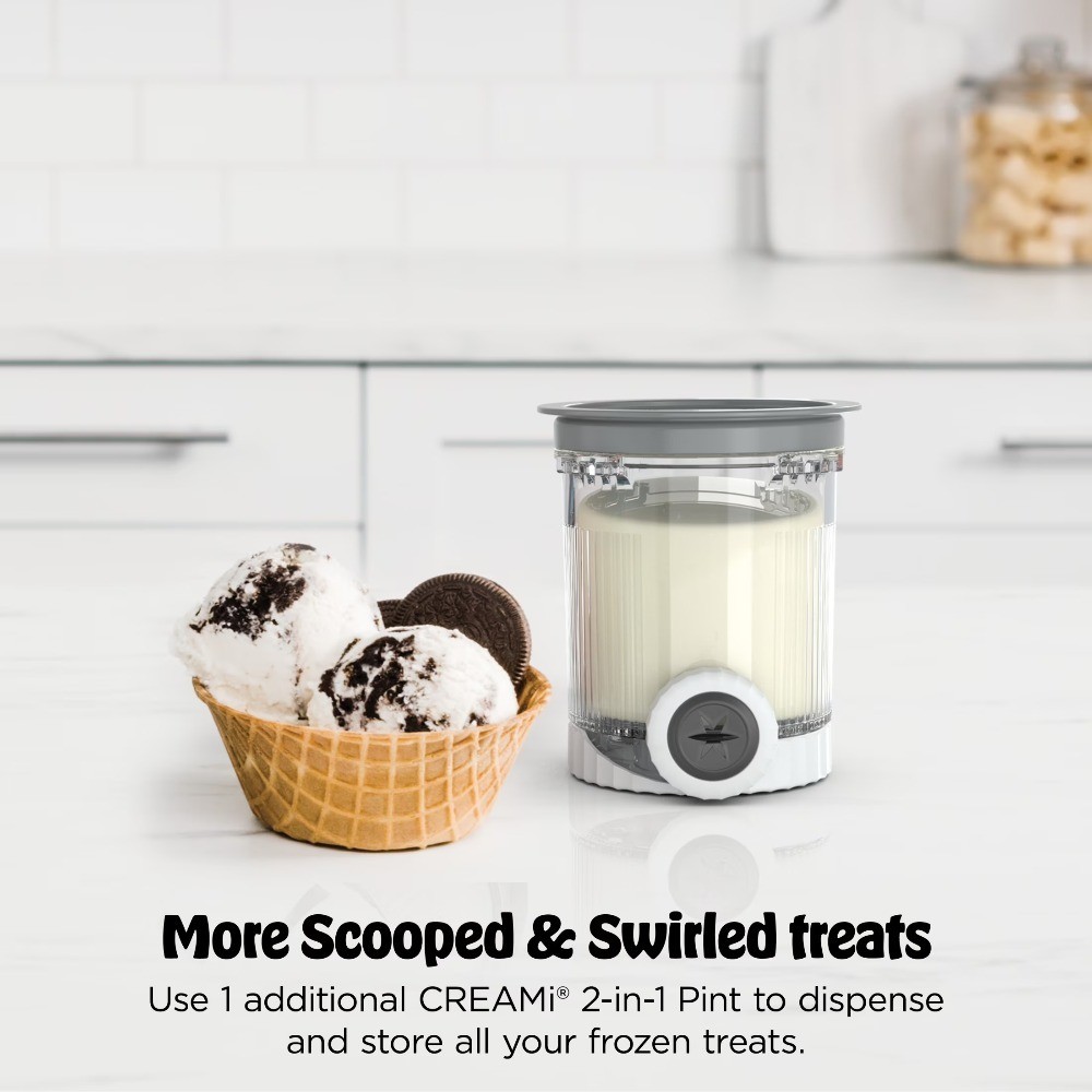 Compatible 16 Oz Pint and Lid for Ninja CREAMi NC700 Series with Scoop and Swirl