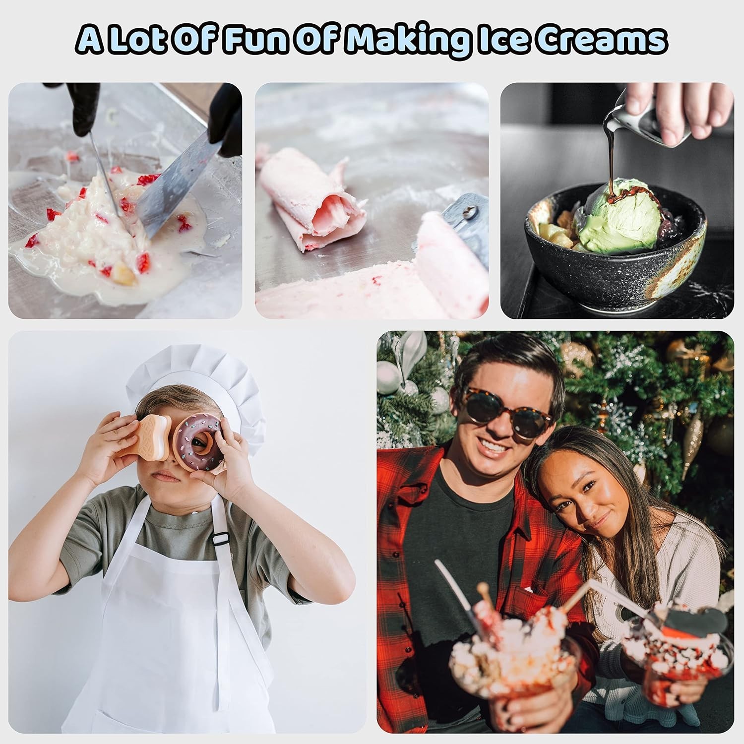 Compact Ice Cream Maker – Create Gelato, Frozen Yogurt and Slushies at Home