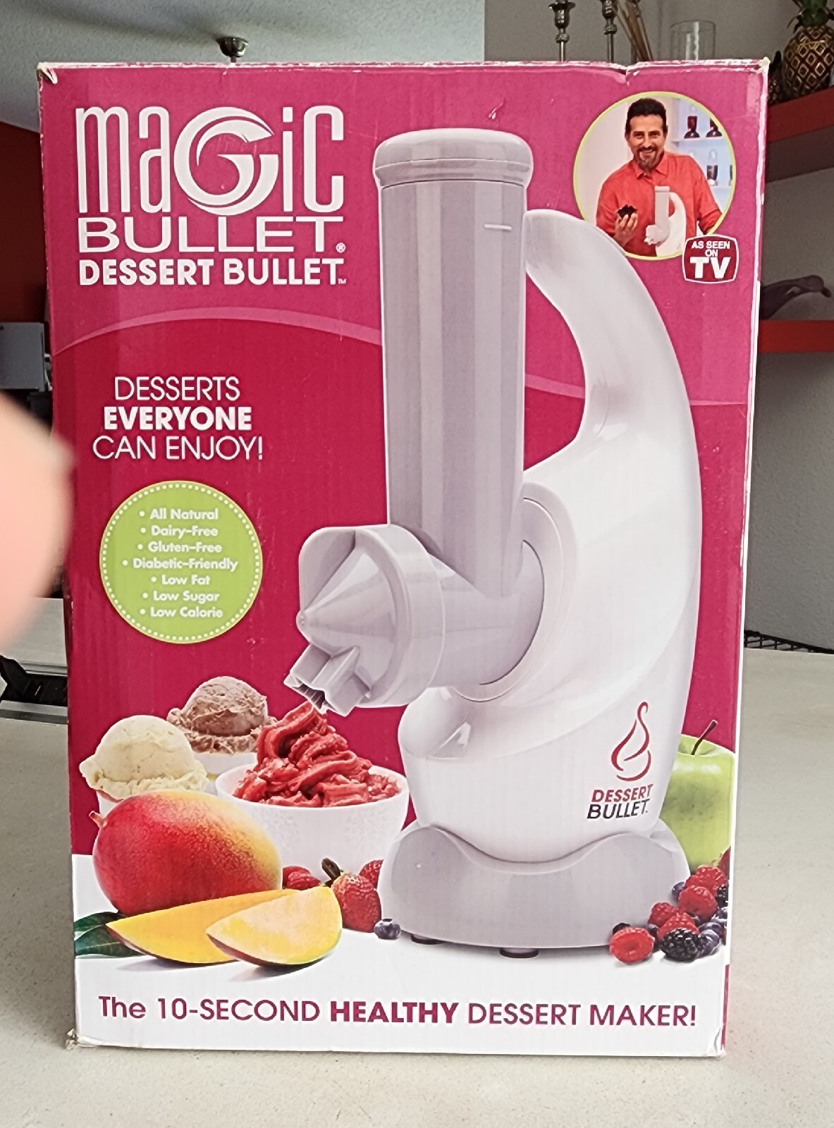 MAGIC BULLET DESSERT BULLET BLENDER – WHITE / GRAY – NEW – OPEN BOX