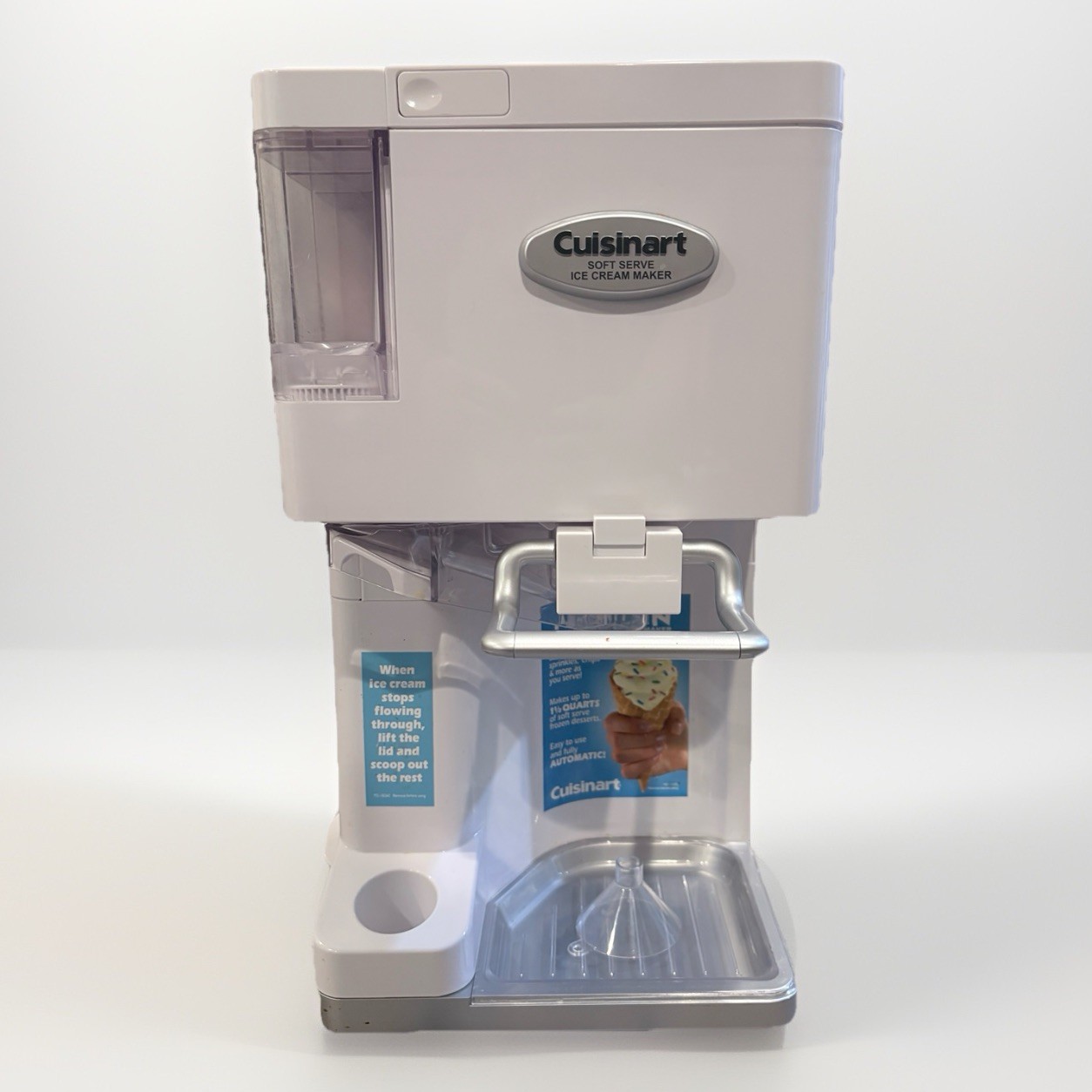 Cuisinart Soft Serve Ice Cream Maker Mix It In Machine 1.5 Qt Tested No Manual